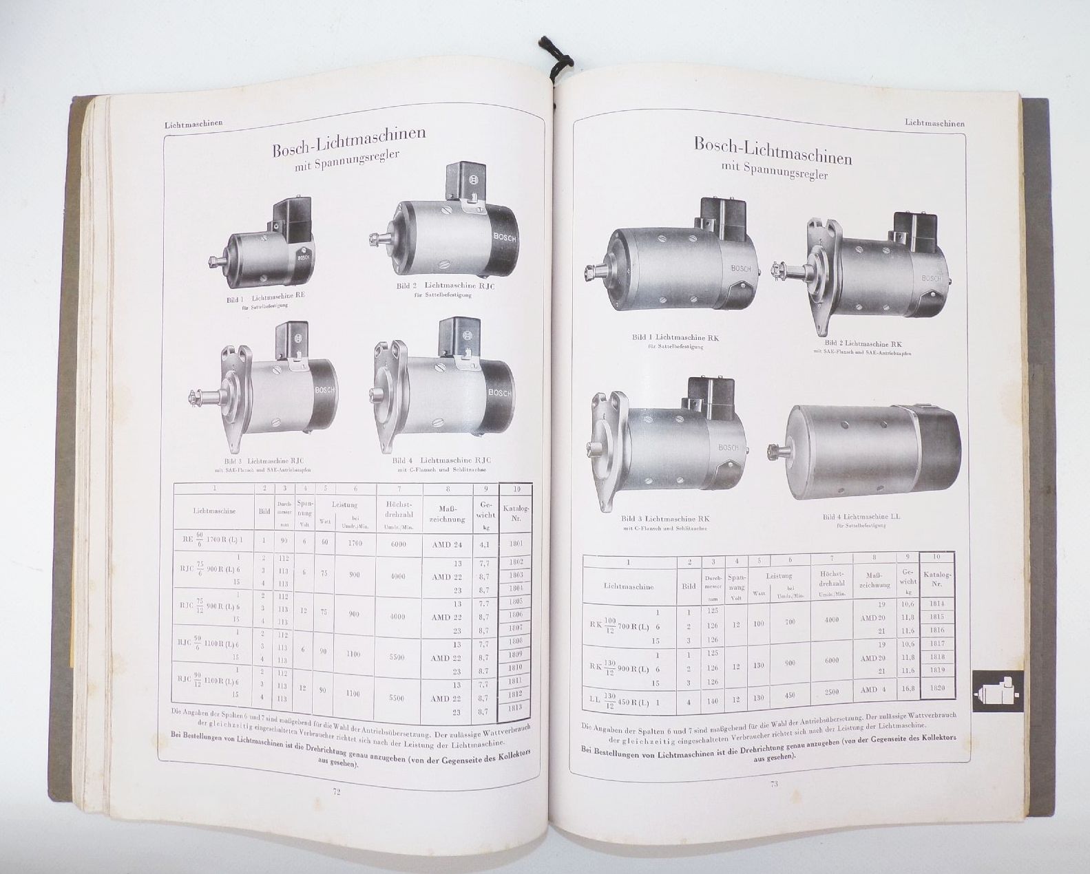 Bosch Katalog 1931 KfZ Zubehör Automoblil Motorrad Teile Oldtimer 