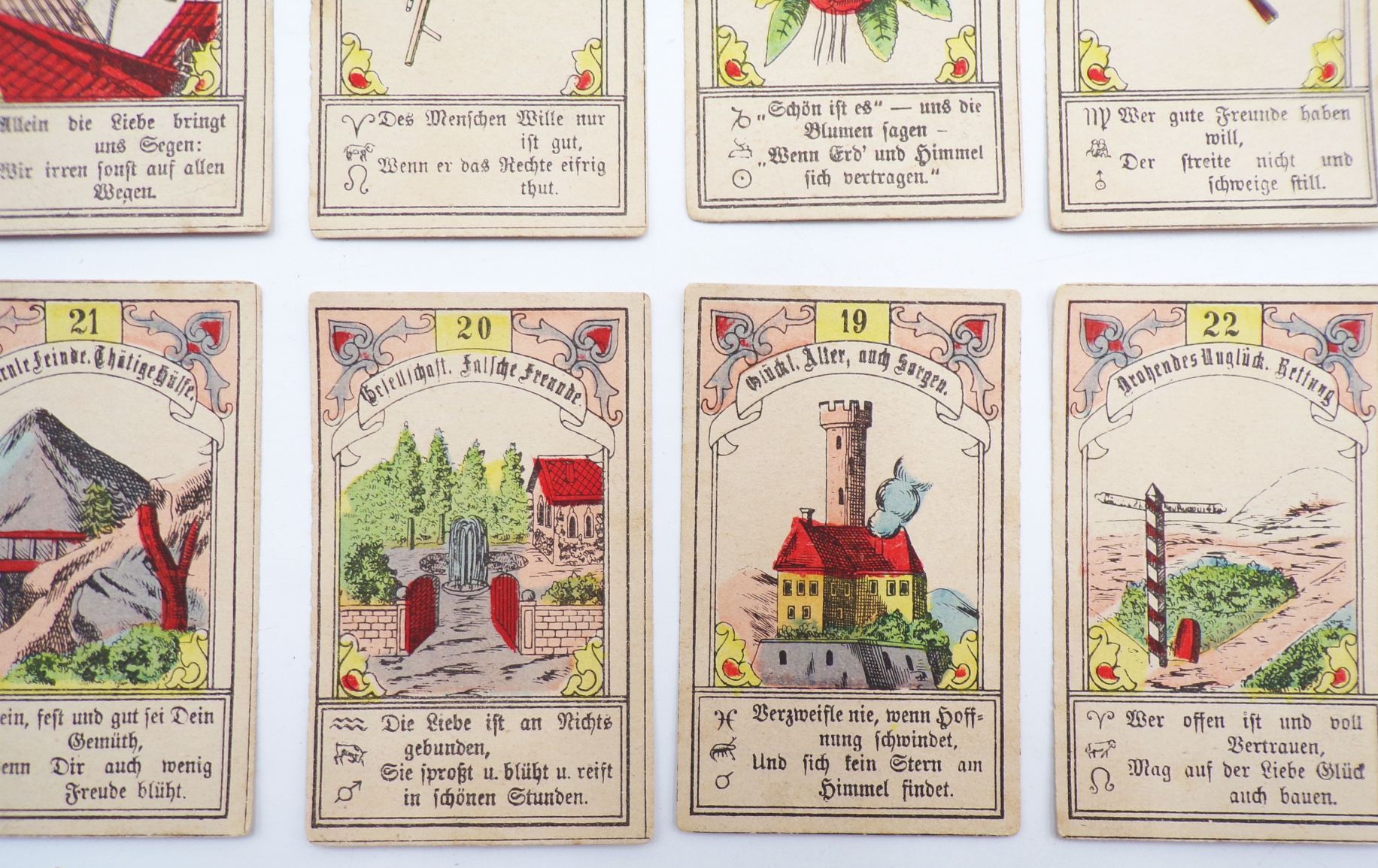 Wahrsagekartenspiel Tarot Lenormand aus Paris Ch Didot Gustav Kühn Neuruppin 