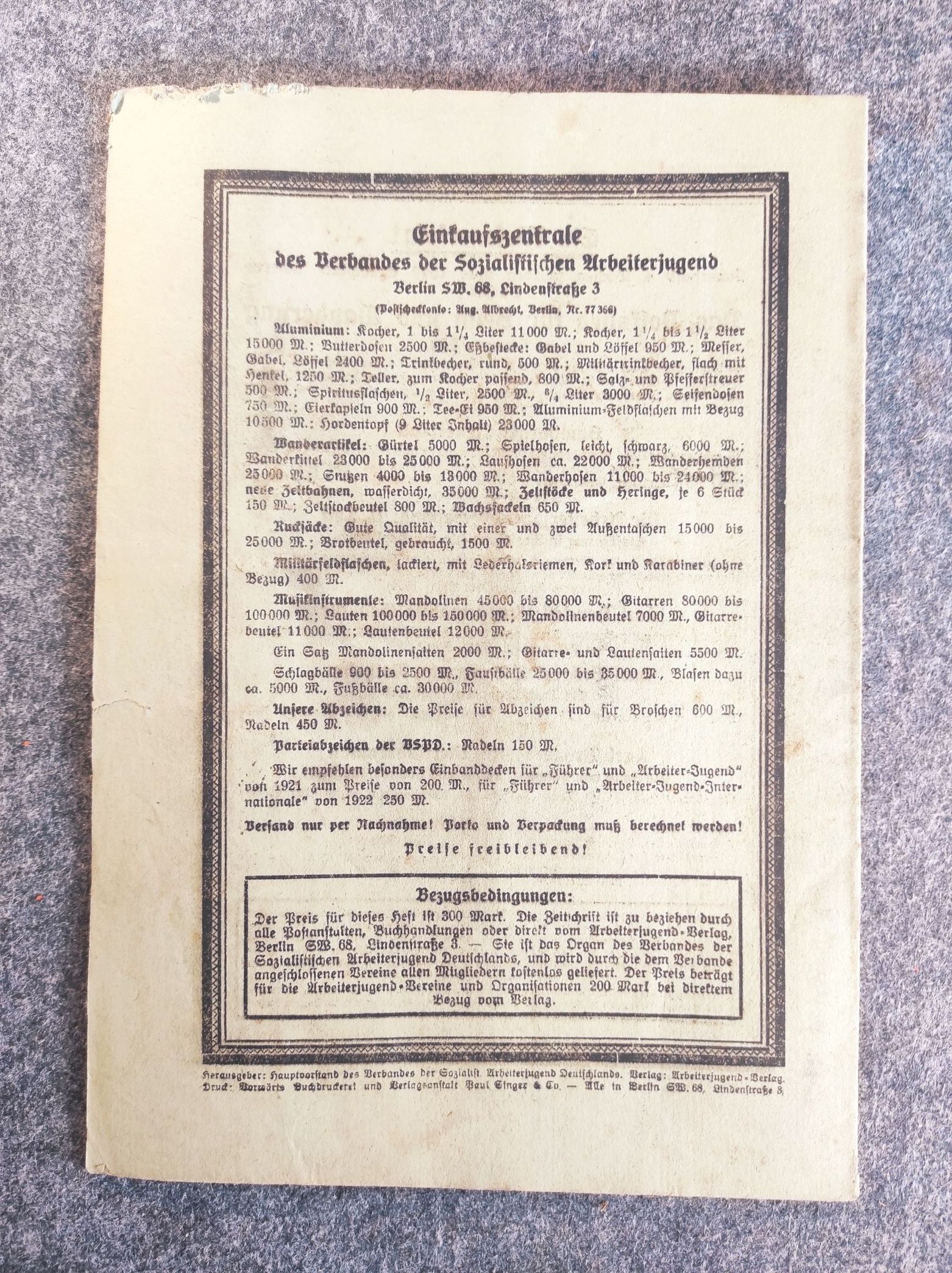 Arbeiter Jugend Heft 4 April 1923 Jung fein 15 Jahrgang Arbeiter Jugend Heft 4 April 1923 Jung fein 15 Jahrgang