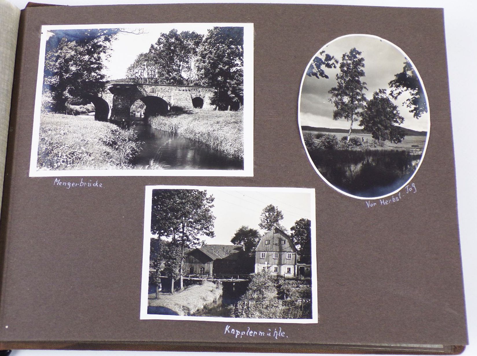 Altes Fotoalbum Bautzen Maler beim malen Löbau Stolpen Schurig Baude Spree 