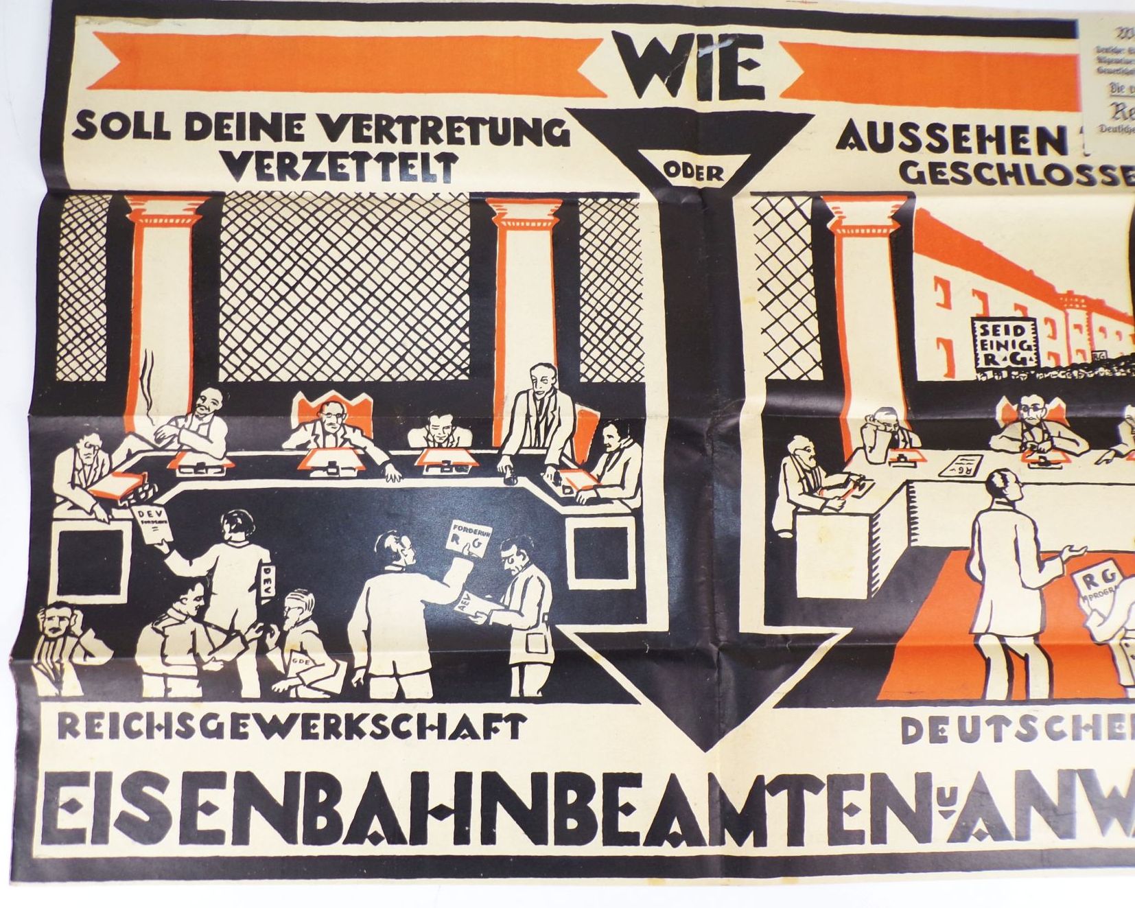 Plakat Reichsgewerkschaft deutscher Eisenbahn Beamter und Anwärter um 1935