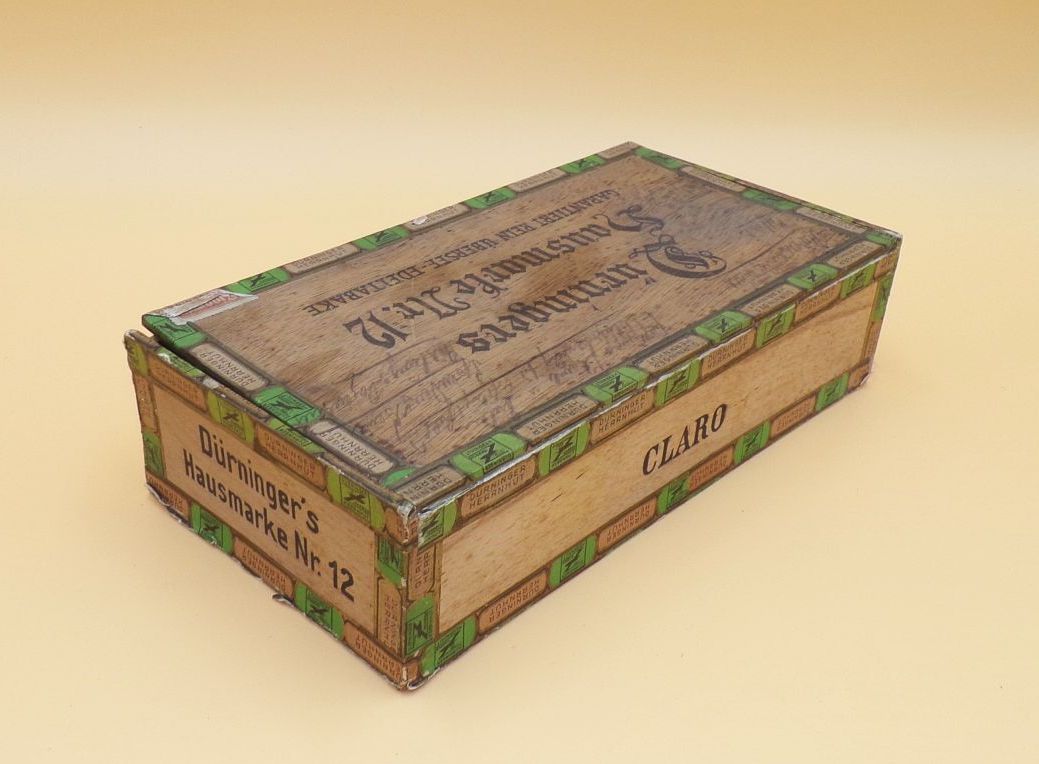 Alte Zigarrenkiste Dürninger Hausmarke Nr 12 Herrnhut 