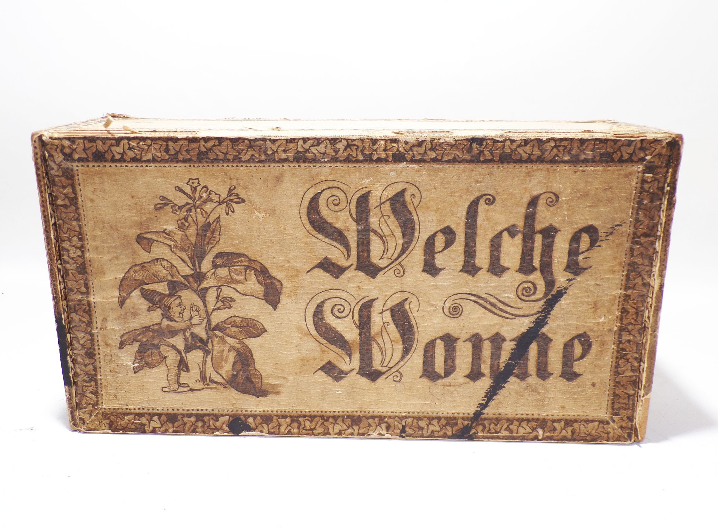 Alte Zigarrenkiste Zwerge Wichtel Gnome Motiv Welche Wonne 1920er 