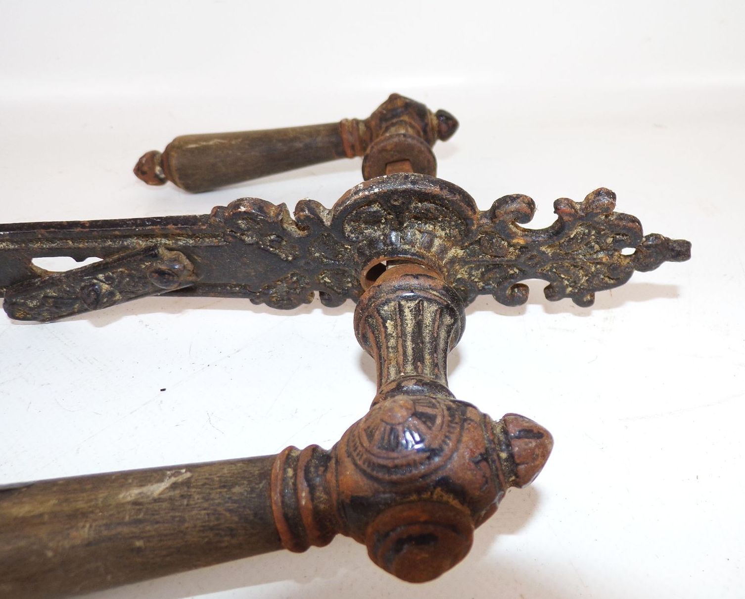 Alte Gründerzeit Türgarnitur Türklinke Antik Türbeschlag um 1880