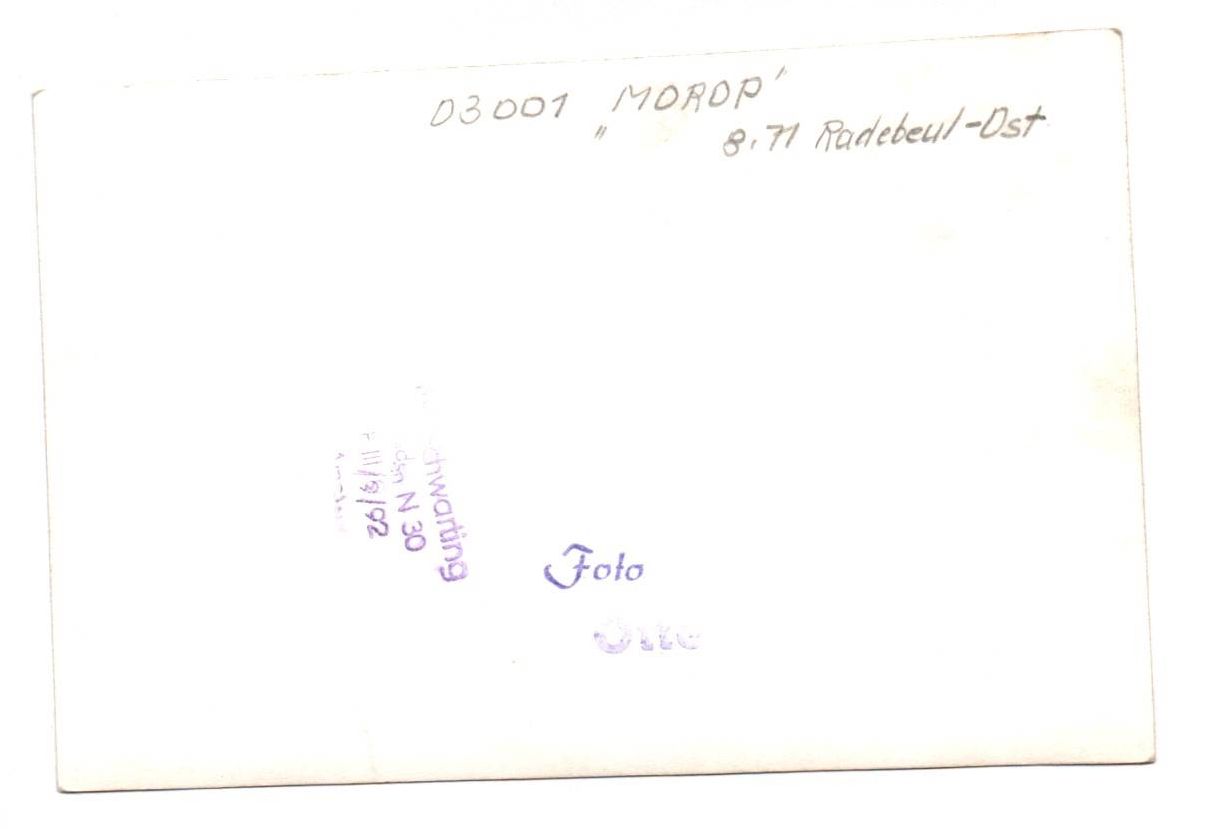 Fotografie Dampflok 03001 D3001 Morop 1971 Radebeul Ost 