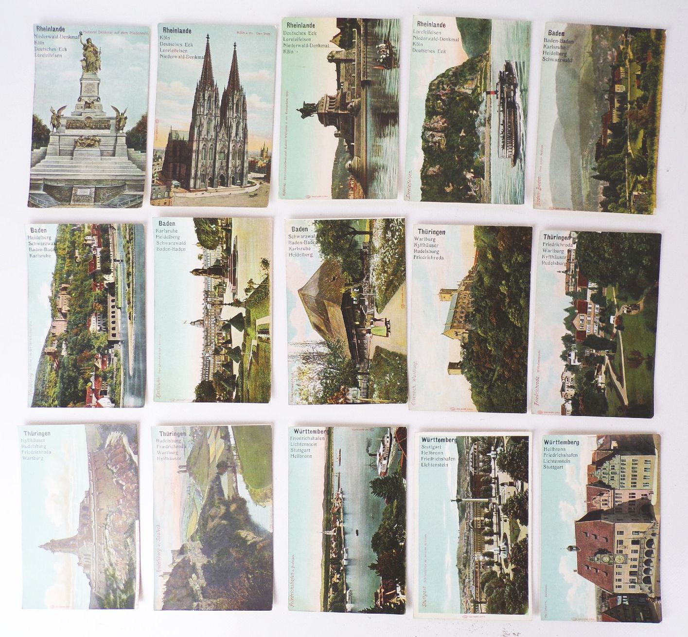 Altes Ansichtskarten Quartett Kartenspiel um 1910 Altes Ansichtskarten Quartett Kartenspiel um 1910