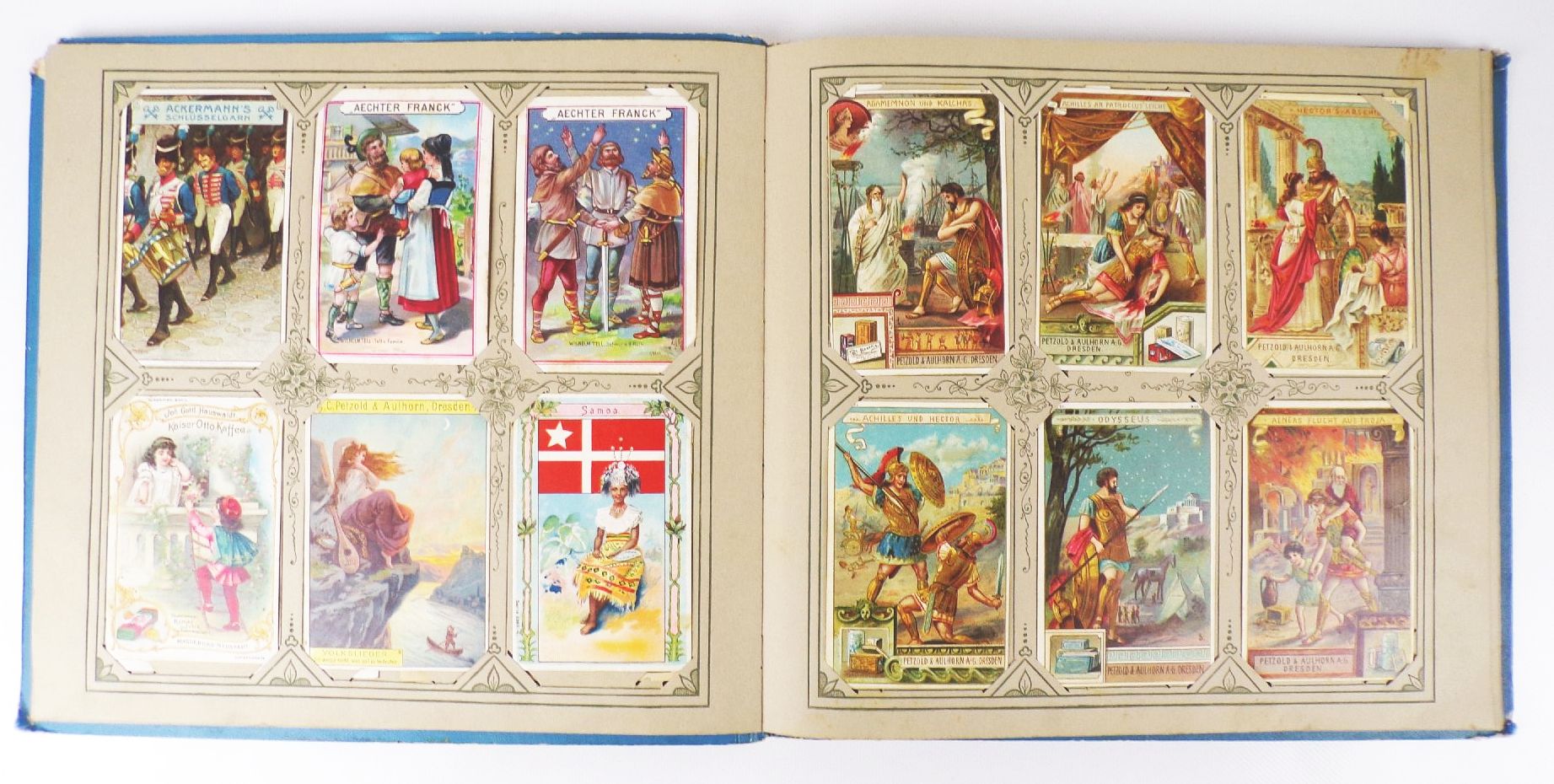 Sammelbilderalbum Petzold und Aulhorn um 1900 Kaufmannsbilder Sammelbilderalbum Petzold und Aulhorn um 1900 Kaufmannsbilder
