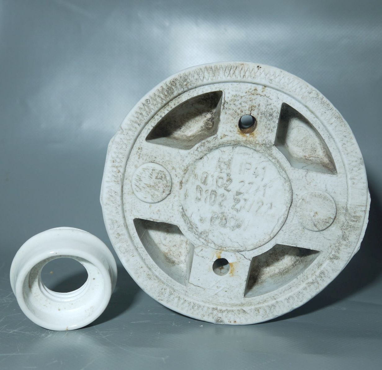 Alte Deckenlampe Retro Leuchte E27 Glas Kellerlampe bubble lamp