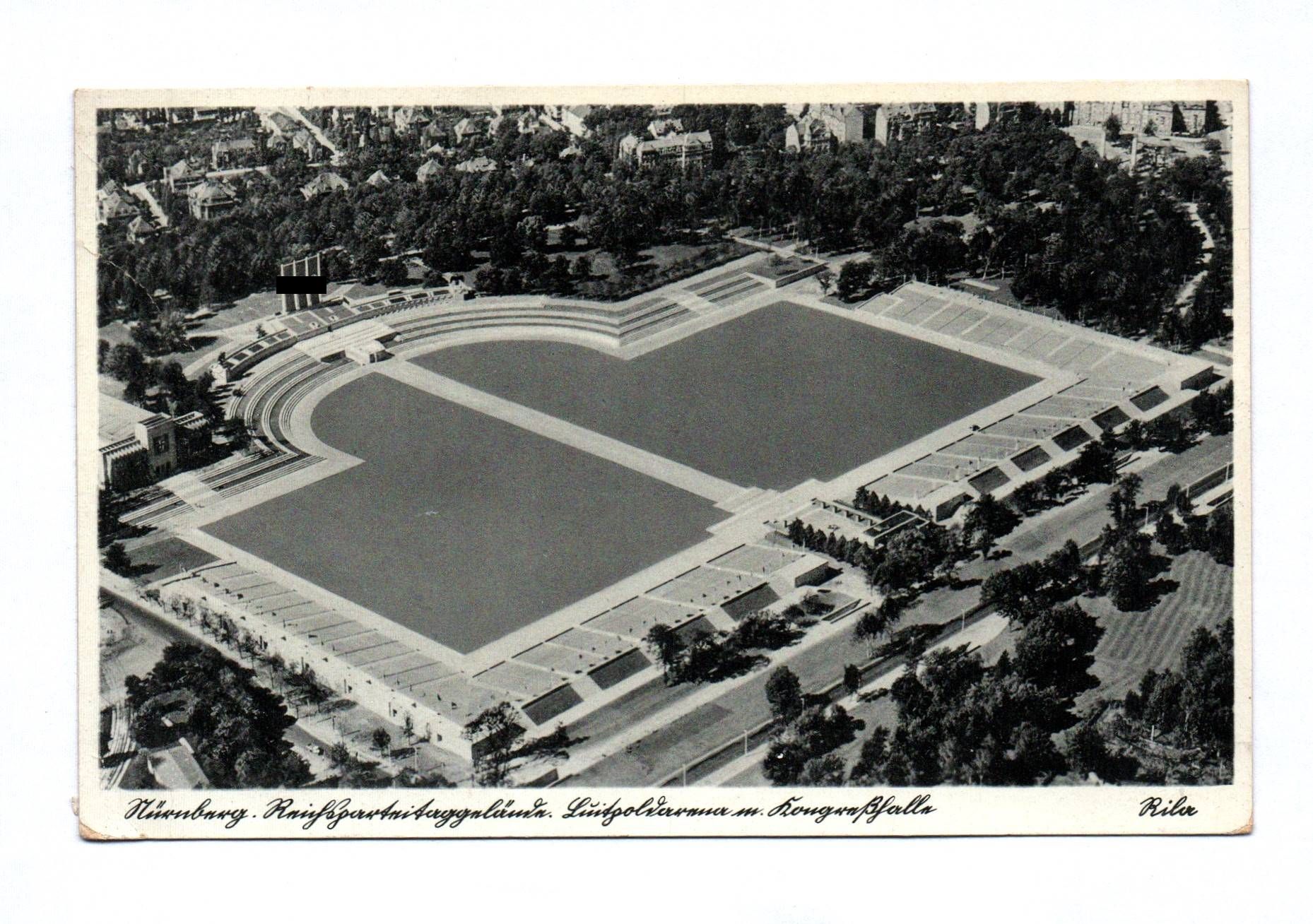 Ak Nürnberg Reichsparteitagsgelände Luitpoldarena Kongreßhalle 1942
