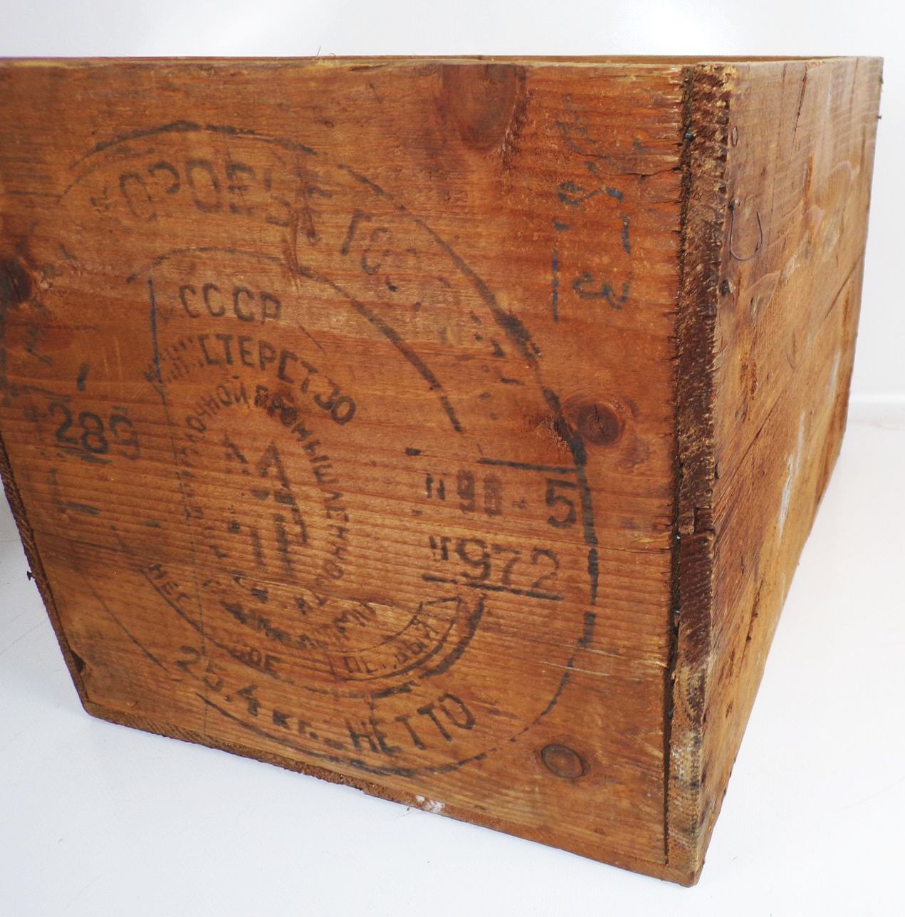 Alte Holzkiste Box Aufbewahrung CCCP Reklame Deko Vintage 