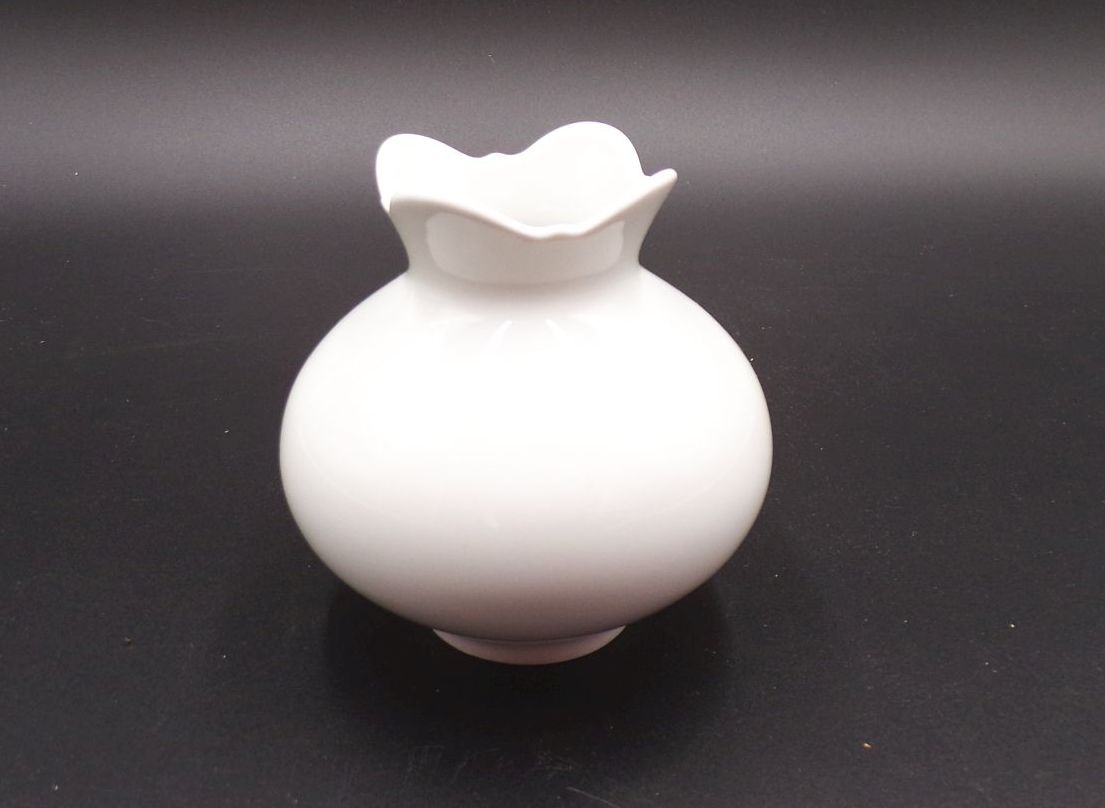 Meissen Vase Weiß klein 11 cm Vintage