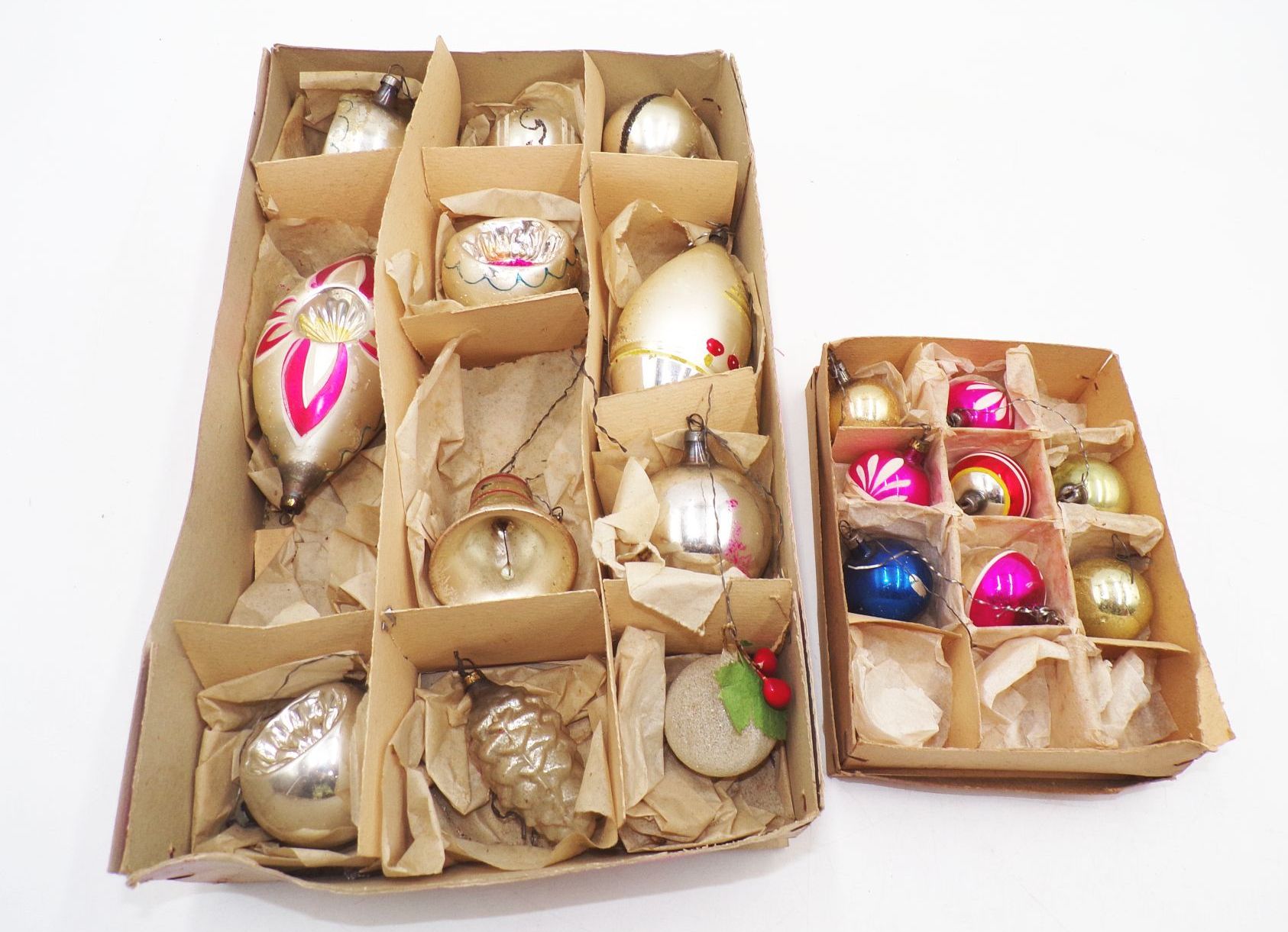 Alter Weihnachtsschmuck Christbaumschmuck Silber Bunt Antik DDR 