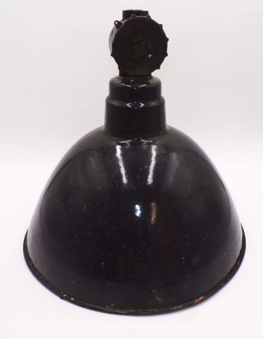 Lampenschirm Emaille Schwarz Loft Industrie Design Old Vintage
