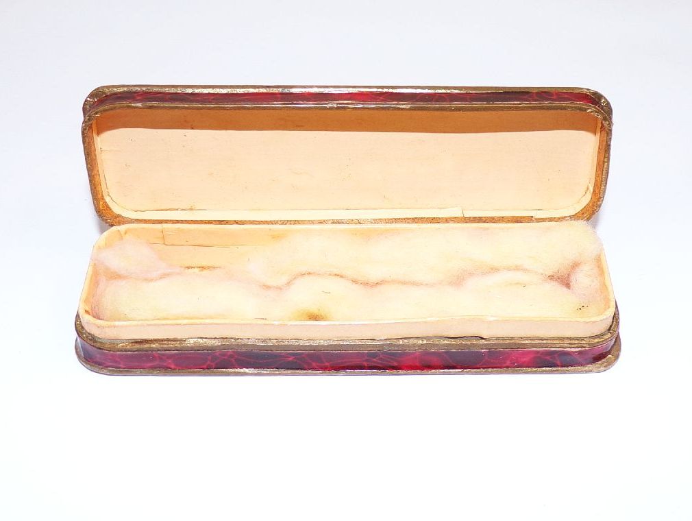 Altes Schmucketui Leschke Uhren Goldwaren Greiffenberg Schlesien vor 1945