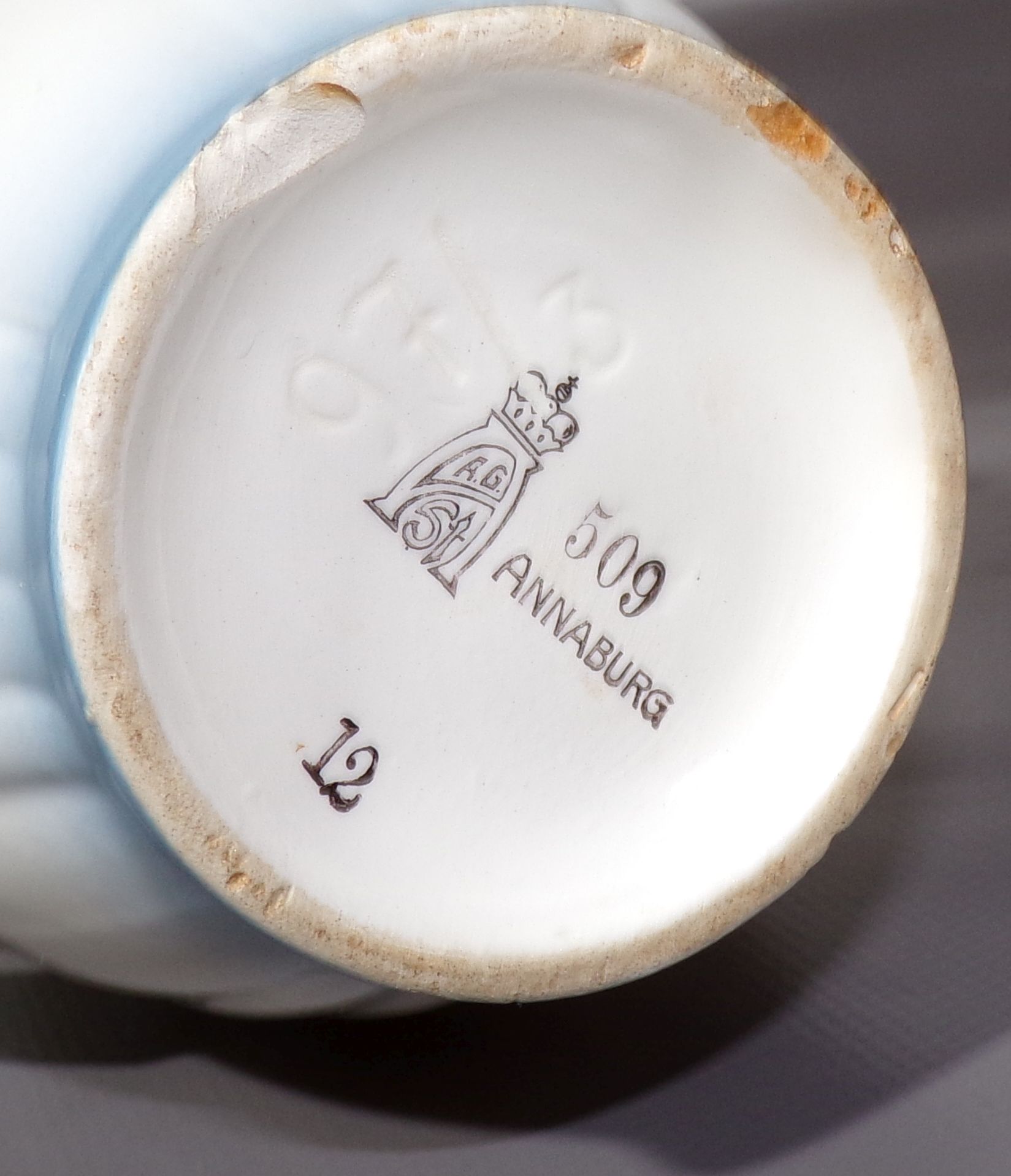 Alte Spritzdekor Kakaokanne Annaburg 