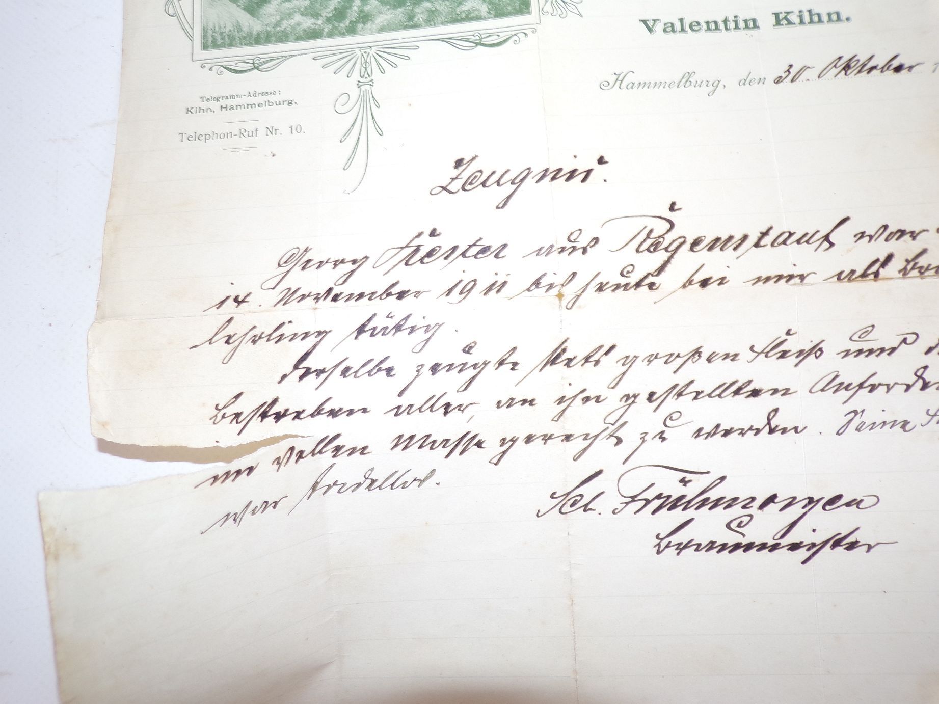 Litho Briefkopf Bierbrauerei zum Felsenkeller Hammelburg 1913 Brauerei 