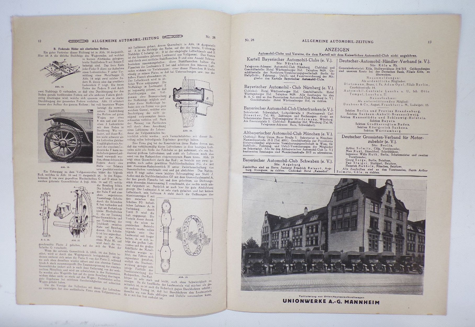 Allgemeine Automobil Zeitung Nr 28 von 1916 Oldtimer Allgemeine Automobil Zeitung Nr 28 von 1916 Oldtimer
