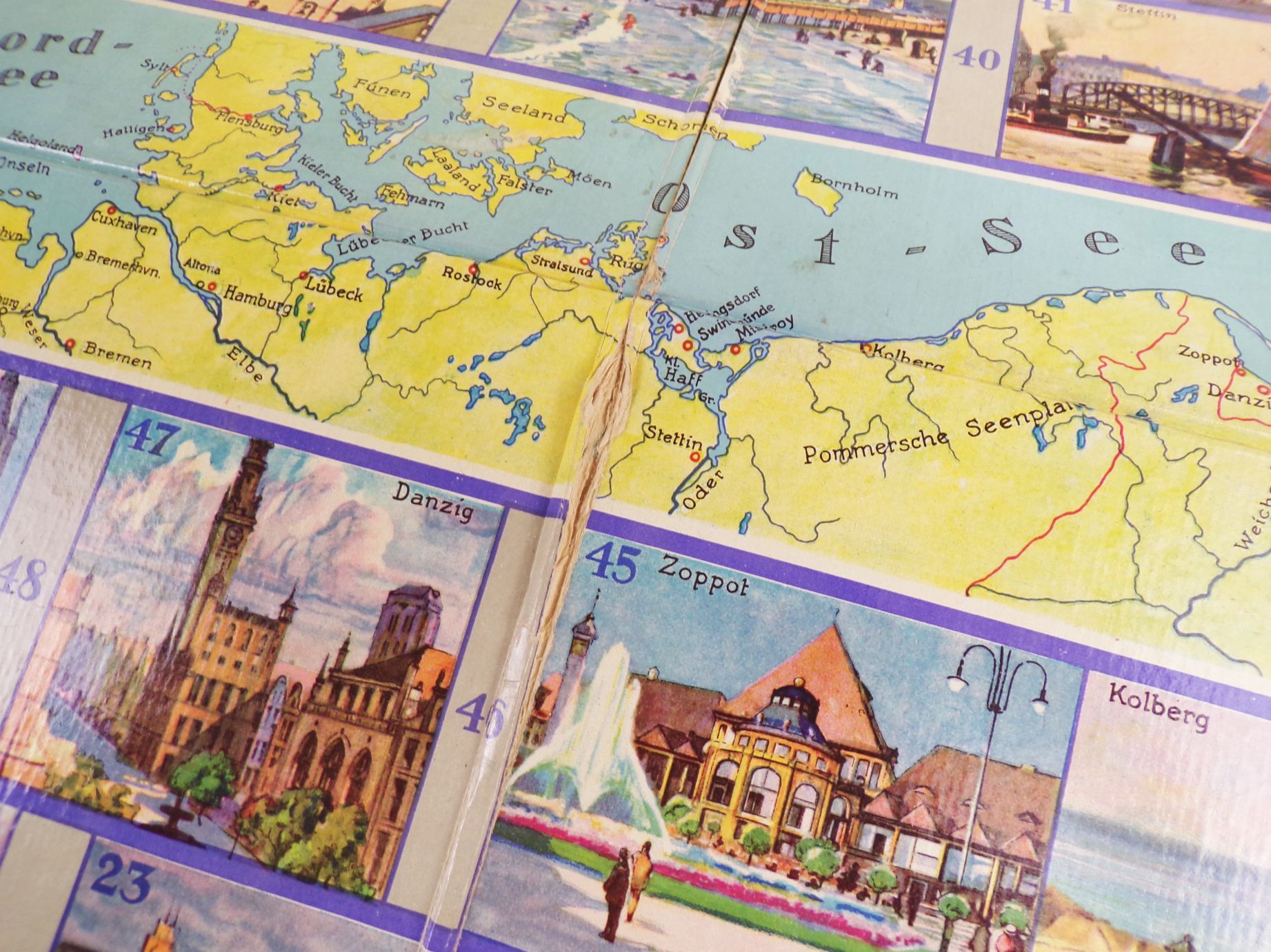 Spear Brettspiel Deutschlands Häfen und Küsten Ein Reisespiel um 1930 Zinnfiguren