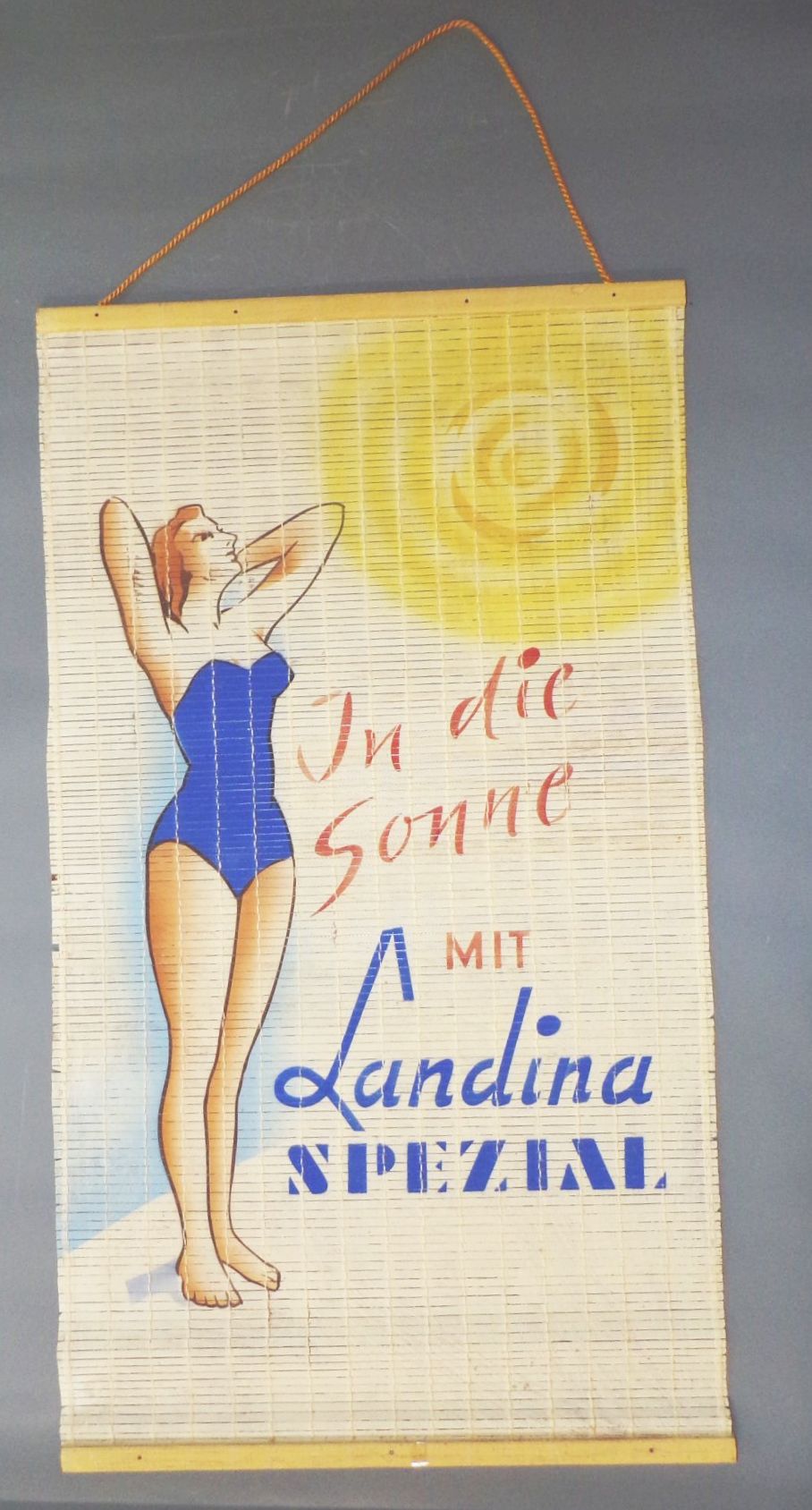 Alte Reklame Landina Sonnenschutz Creme DDR 1950er Bastrollo Alte Reklame Landina Sonnenschutz Creme DDR 1950er Bastrollo