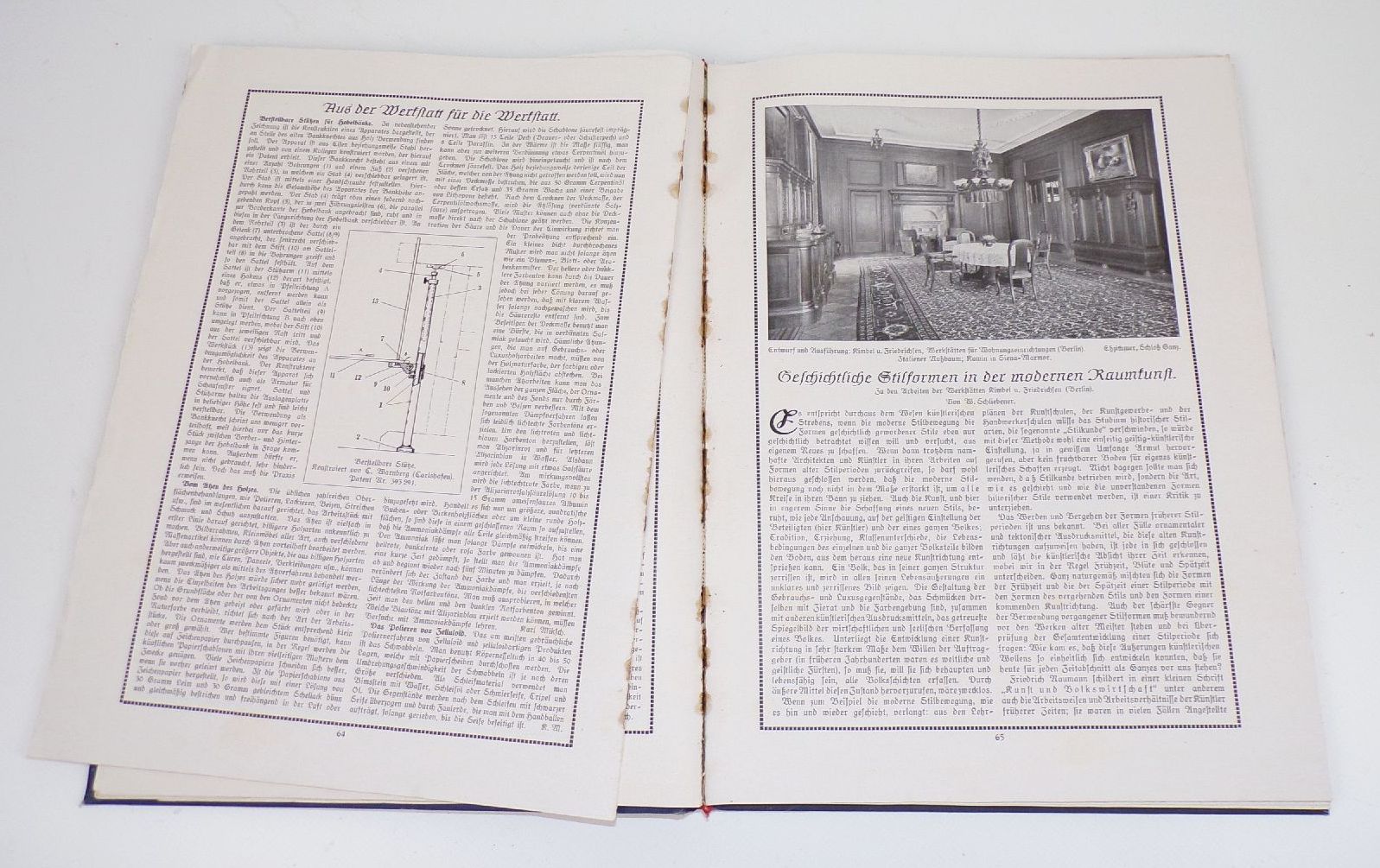 Fachblatt für Holzarbeiter 1924 Tischler Schreiner Buch