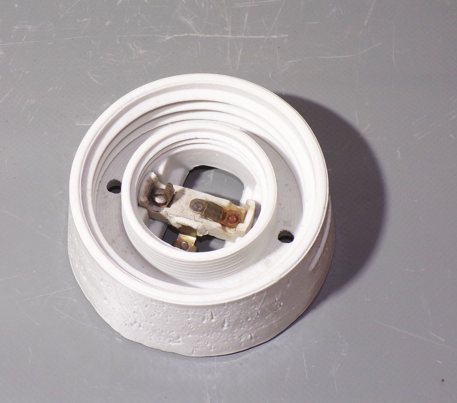 Alte Glaskolbenlampe Porzellan Deckenlampe Leuchte Glas Industrie Design