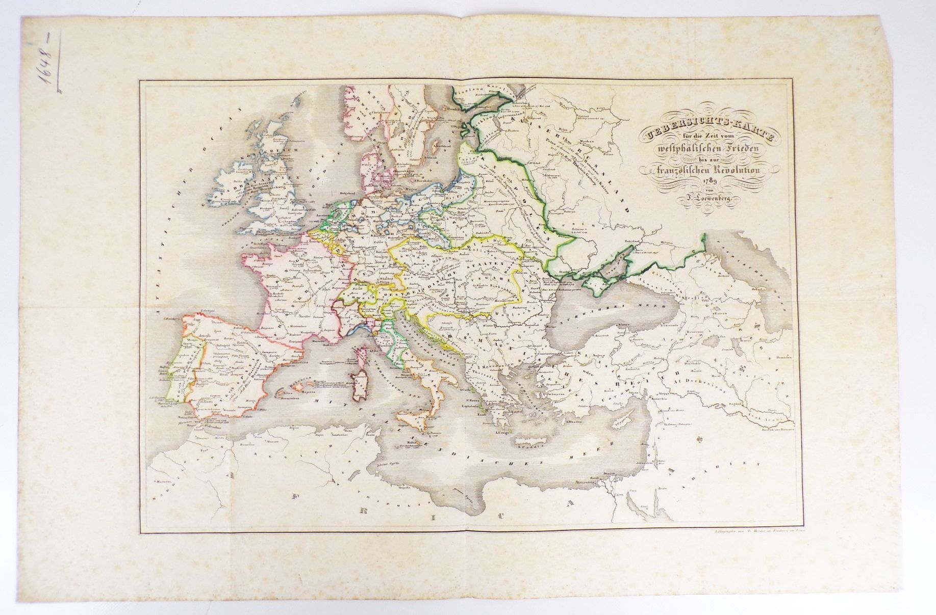 Übersichtskarte Westfälischer Frieden bis französische Revolution 1789 Loewenberg