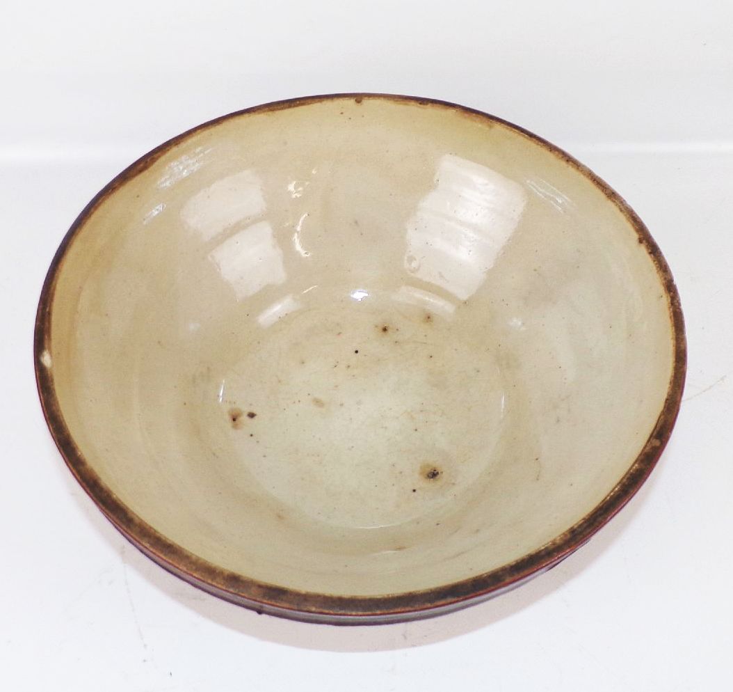 Bäuerliche Schüssel Keramik 2 Stück Braun Deko