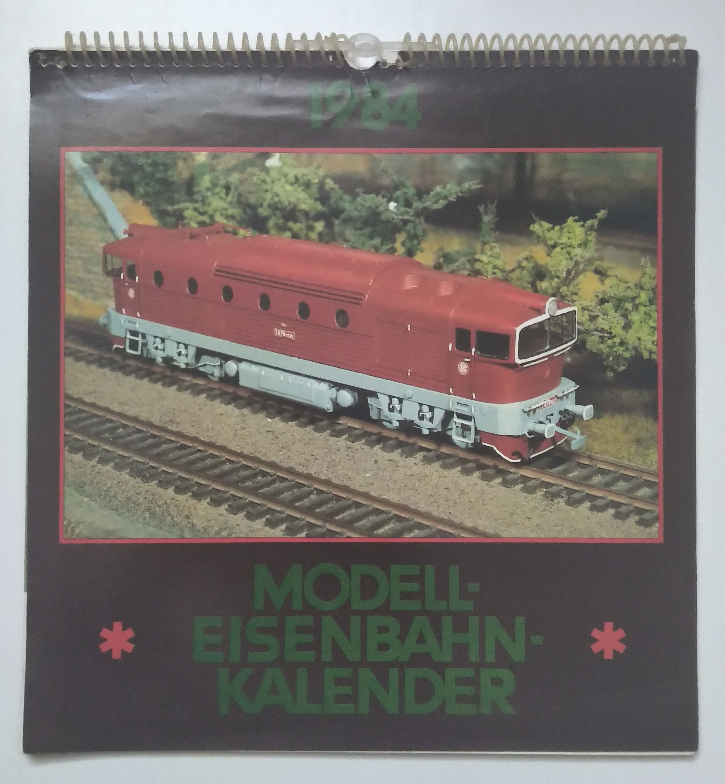 Modelleisenbahn Kalender 1984 T478 der CSD Eisenbahn