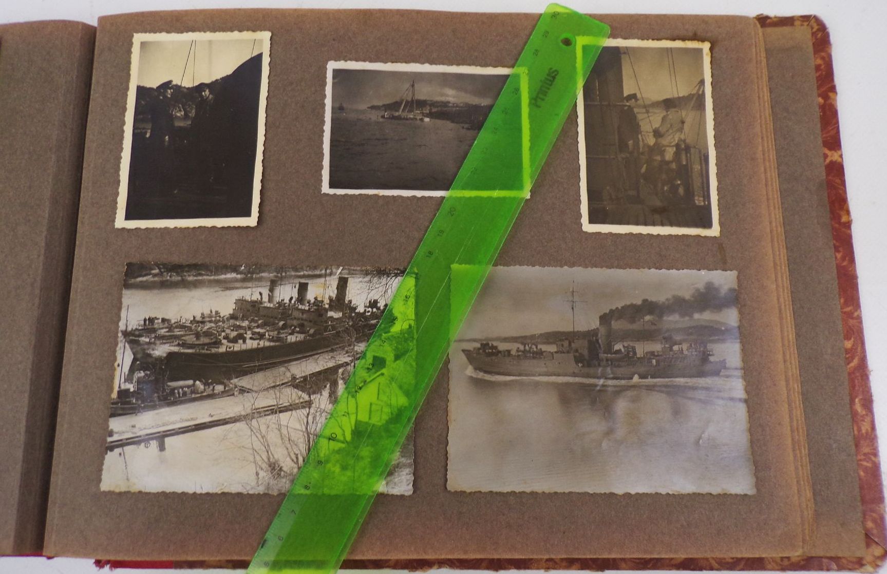 Marine Fotoalbum 2 Wk Schiffe Libau Norwegen Fjorde Matrosen WW2