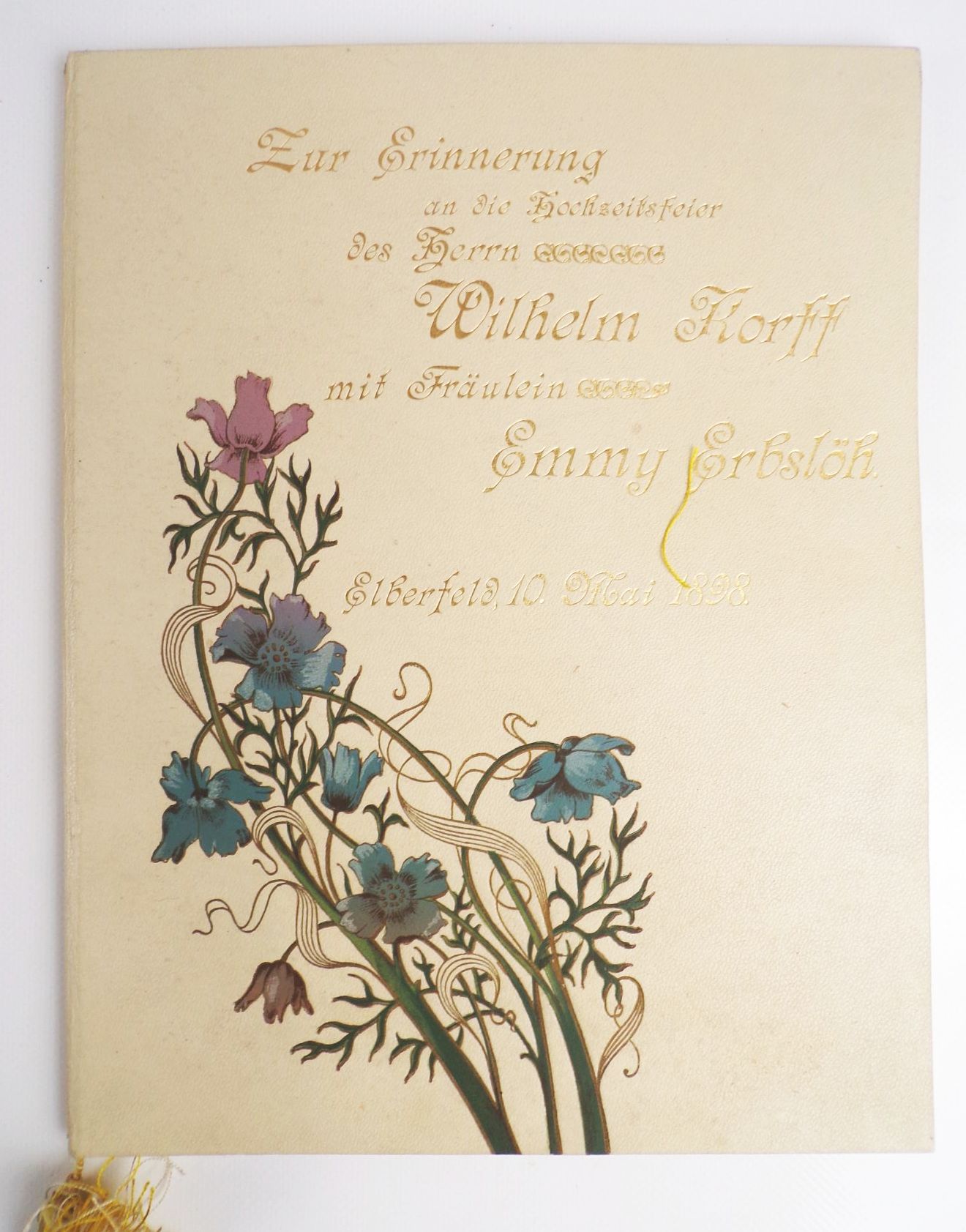 Hochzeitprogramme um 1890 Boeddinghaus Barmen Wuppertal Düsseldorf 