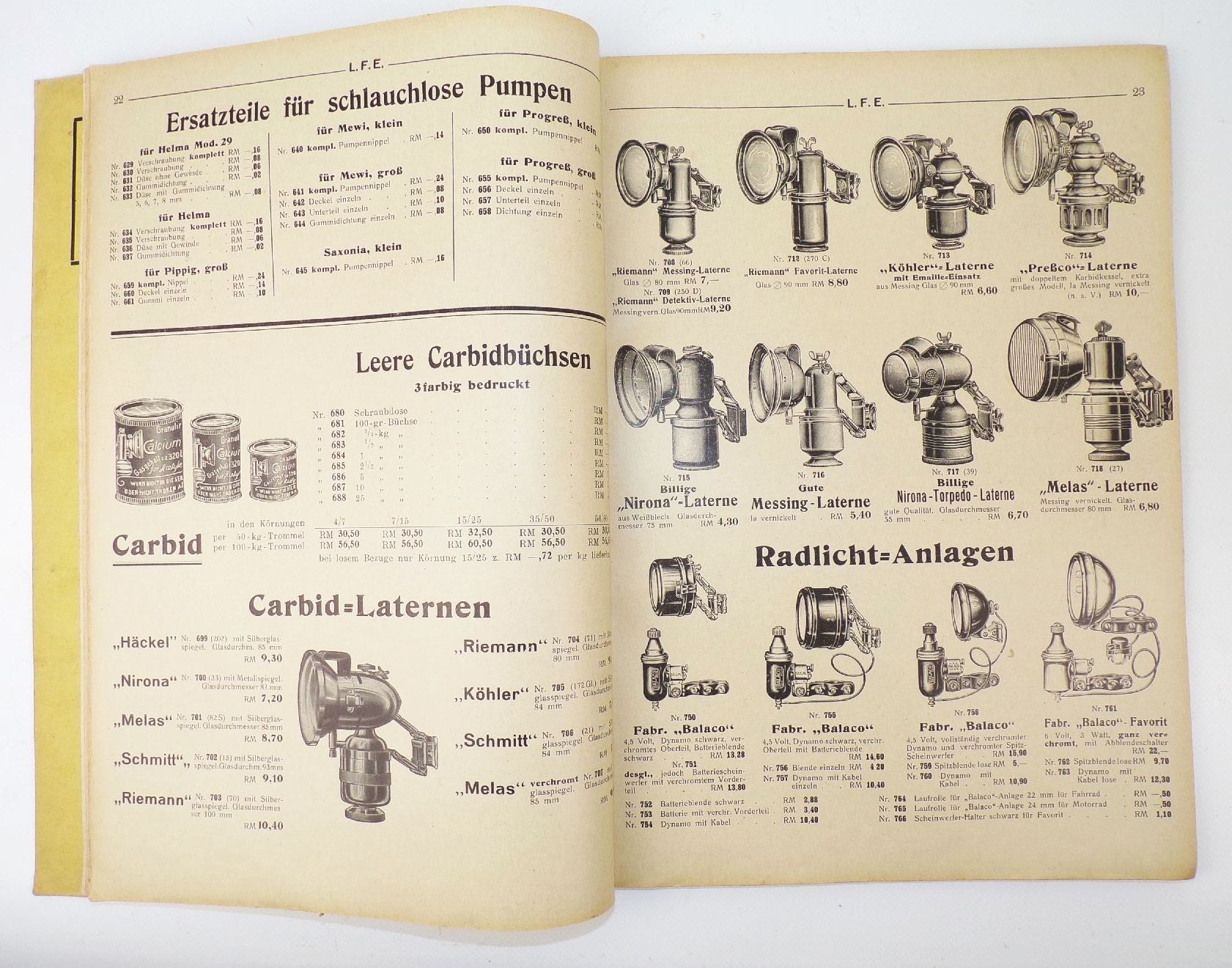 Alter Katalog Lausitzer Fahrrad Engroshaus Bautzen Fahrräder Fahrradteile 1933