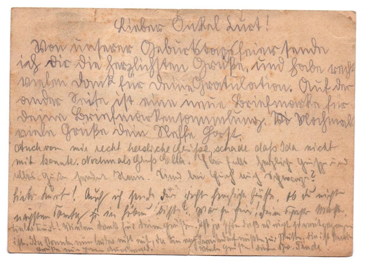 Ganzsache Spottkarte Chamberlain Wert keinen Pfennig 1940 Bischofswerda