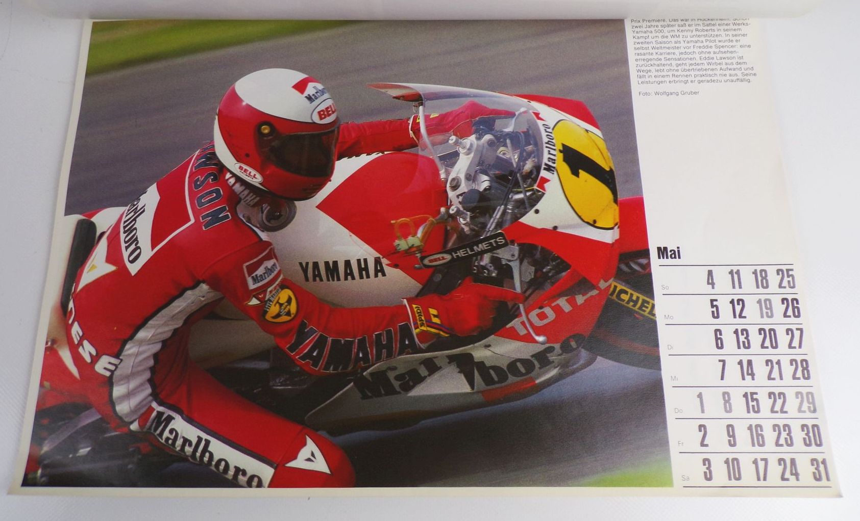 Motorrad Rennsport 1986 Wolfgang Gruber Kalender Grand Prix