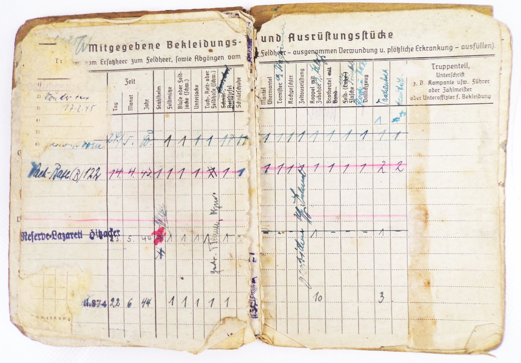 Soldbuch 2 WK Panzergrenadier 