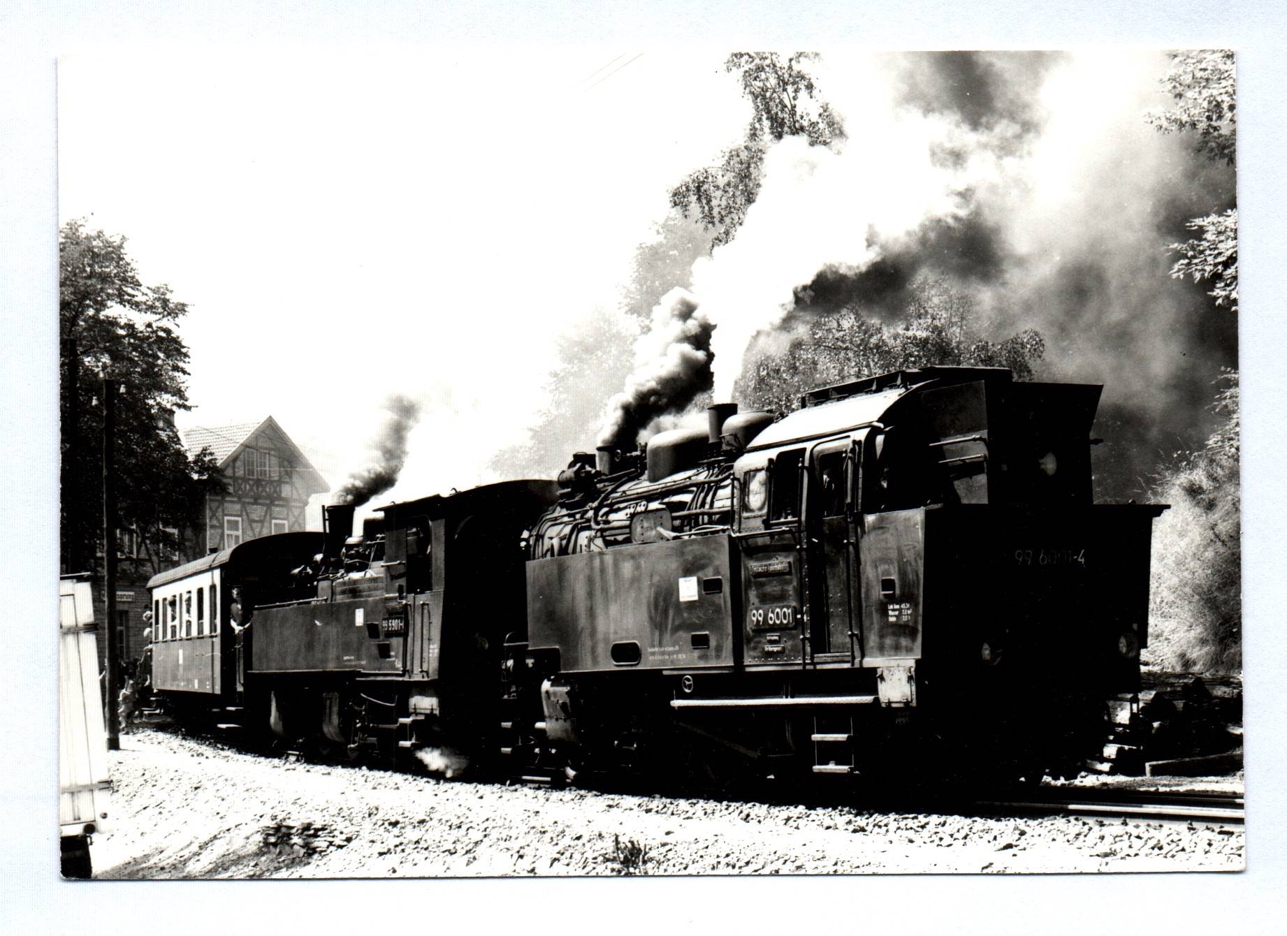 Foto Dampfloks 99 6601-4 und 99 5901 Lokomotive
