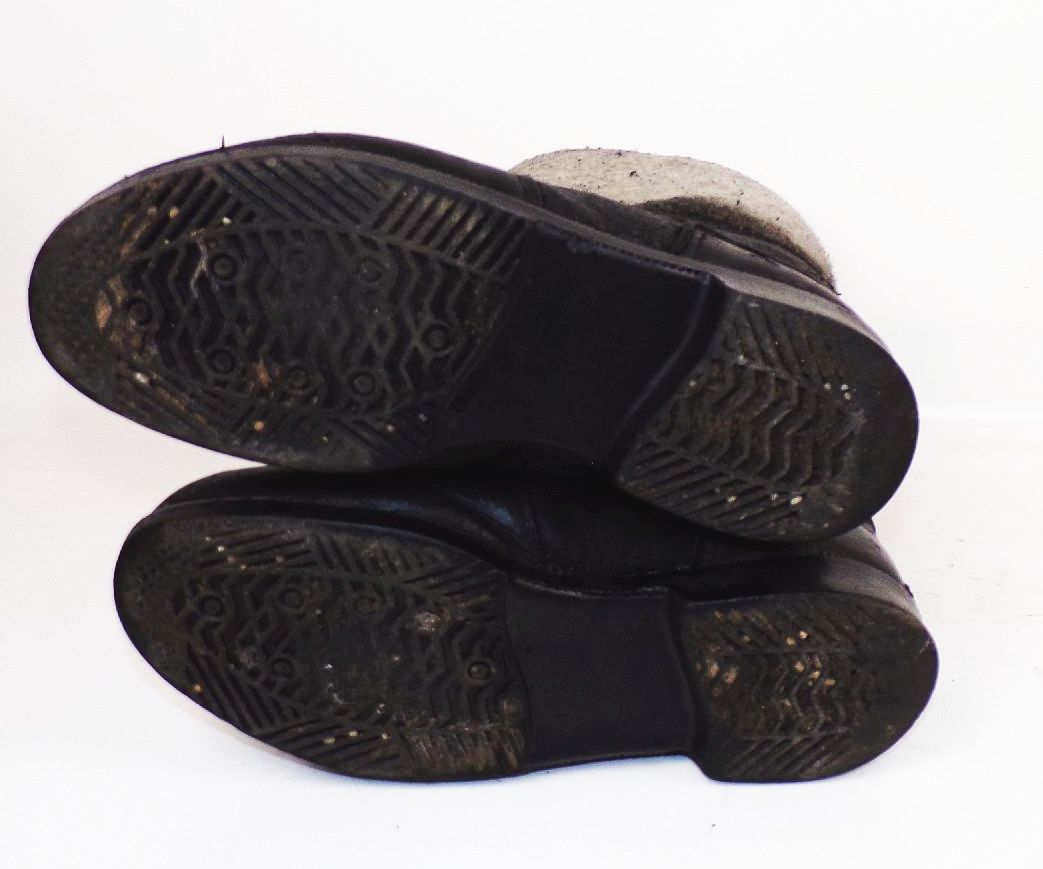 DDR Winterstiefel Größe 40 Schwarz Grau Filz Retro Vintage 