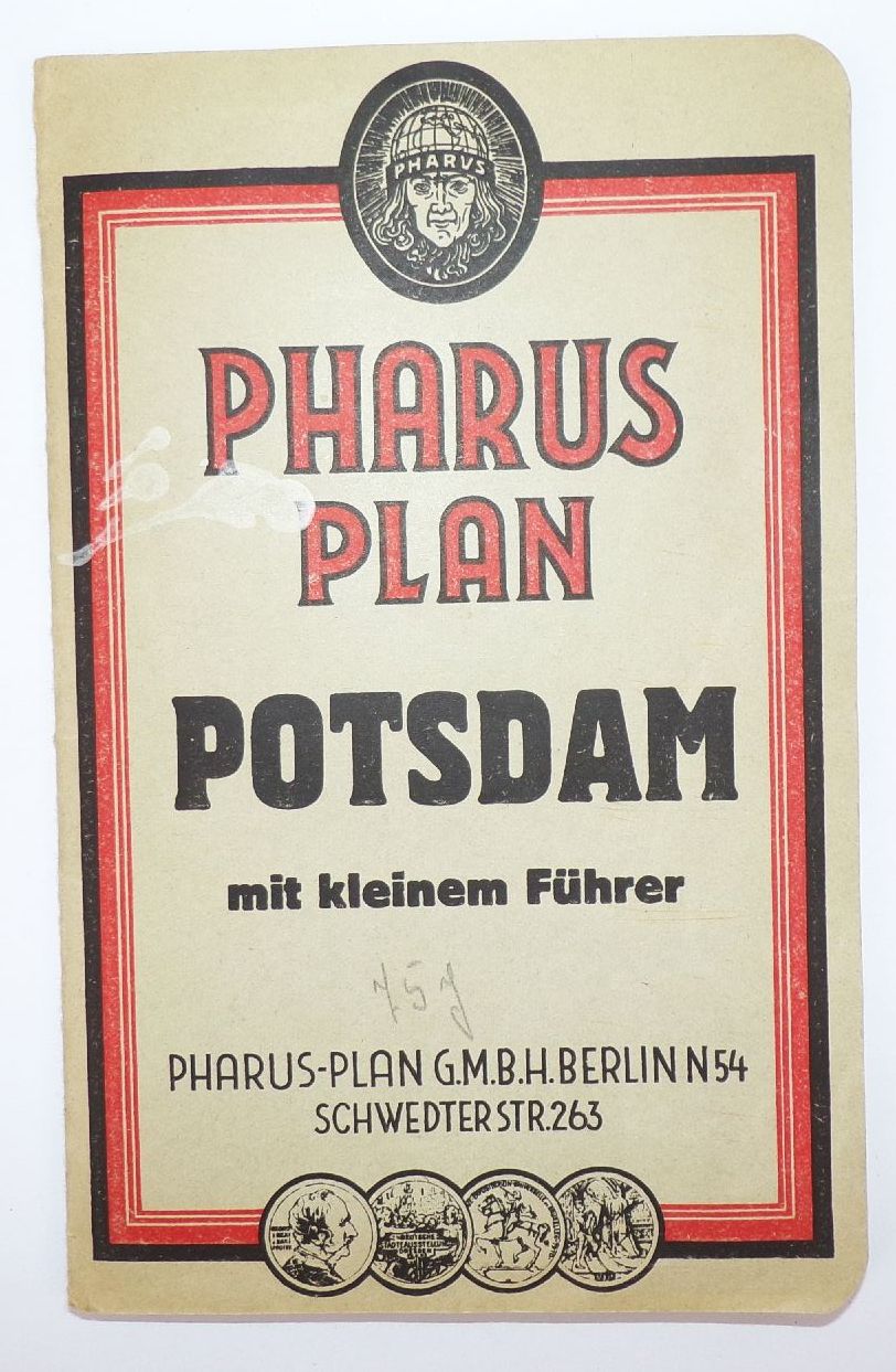 Pharus Plan Potsdam mit kleinen Führer Stadtplan 