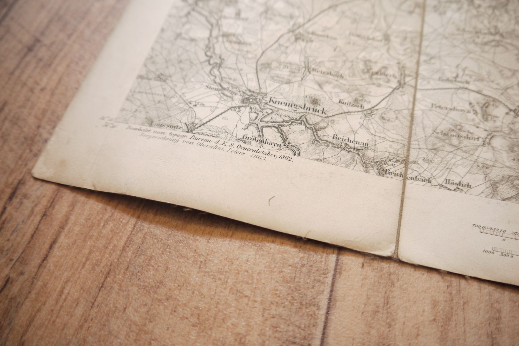 Karte Camenz 1862 Section 5 Kamenz alte Landkarte