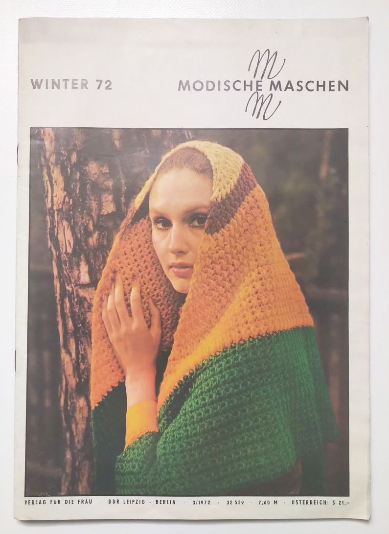 Modische Maschen 1972 Nr 3 mit Schnittmuster alte Modezeitschrift