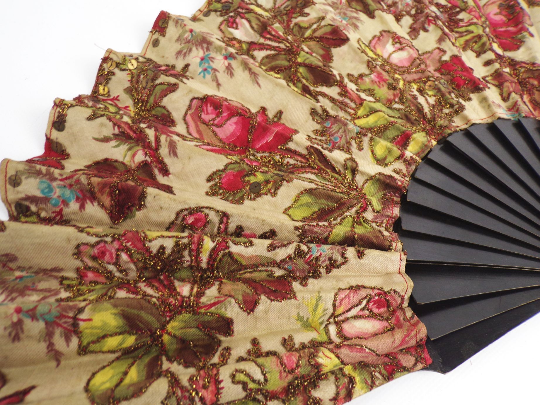 Alter Fächer Rosen Motiv Requisit Accessoire Vintage Alter Fächer Rosen Motiv Requisit Accessoire Vintage