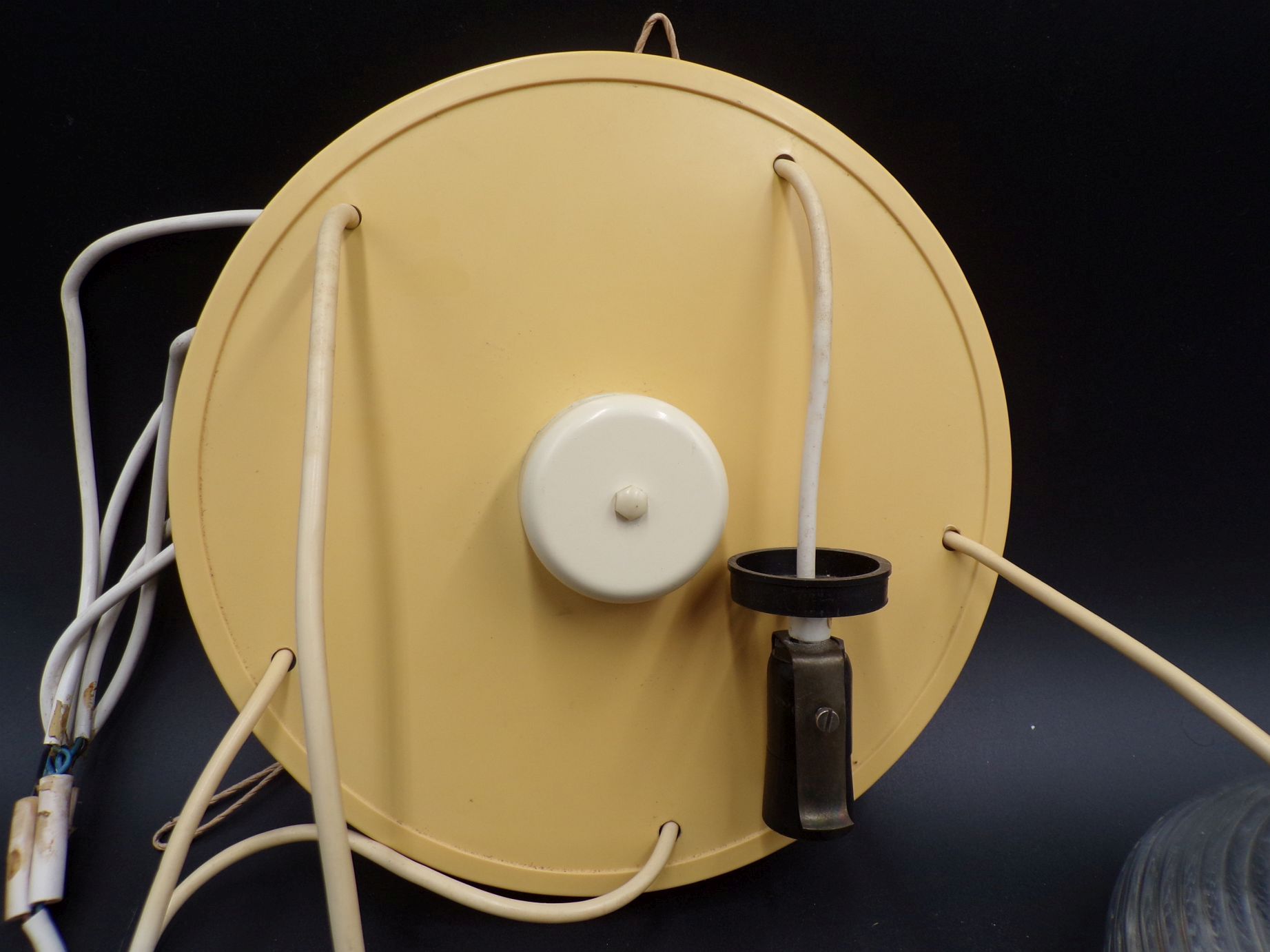 Alte Kaskadenlampe Ufo Glas E14 Deckenleuchte 5er Pendellampe GDR 