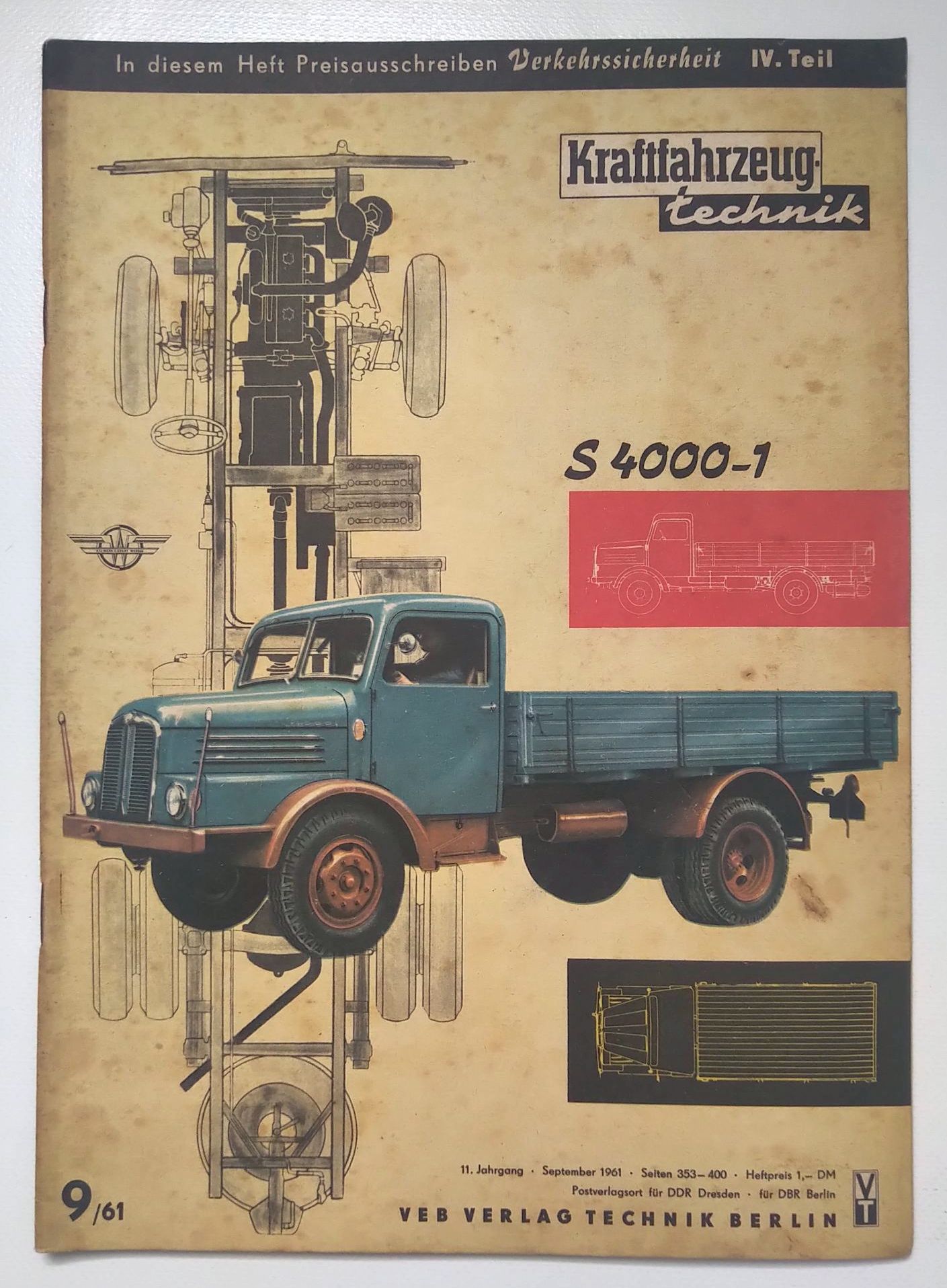 Kraftfahrzeugtechnik Zeitschrift DDR Nr 9 Automatisierung Kraftfahrzeugbau