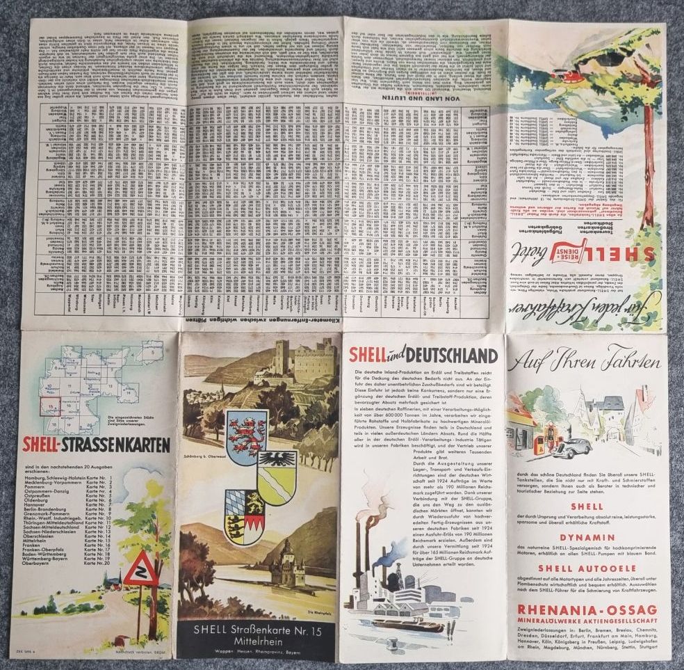 Shell Straßenkarte Nr 15 Mittelrhein 1930er Karte Die Rheinpfalz Shell Straßenkarte Nr 15 Mittelrhein 1930er Karte Die Rheinpfalz