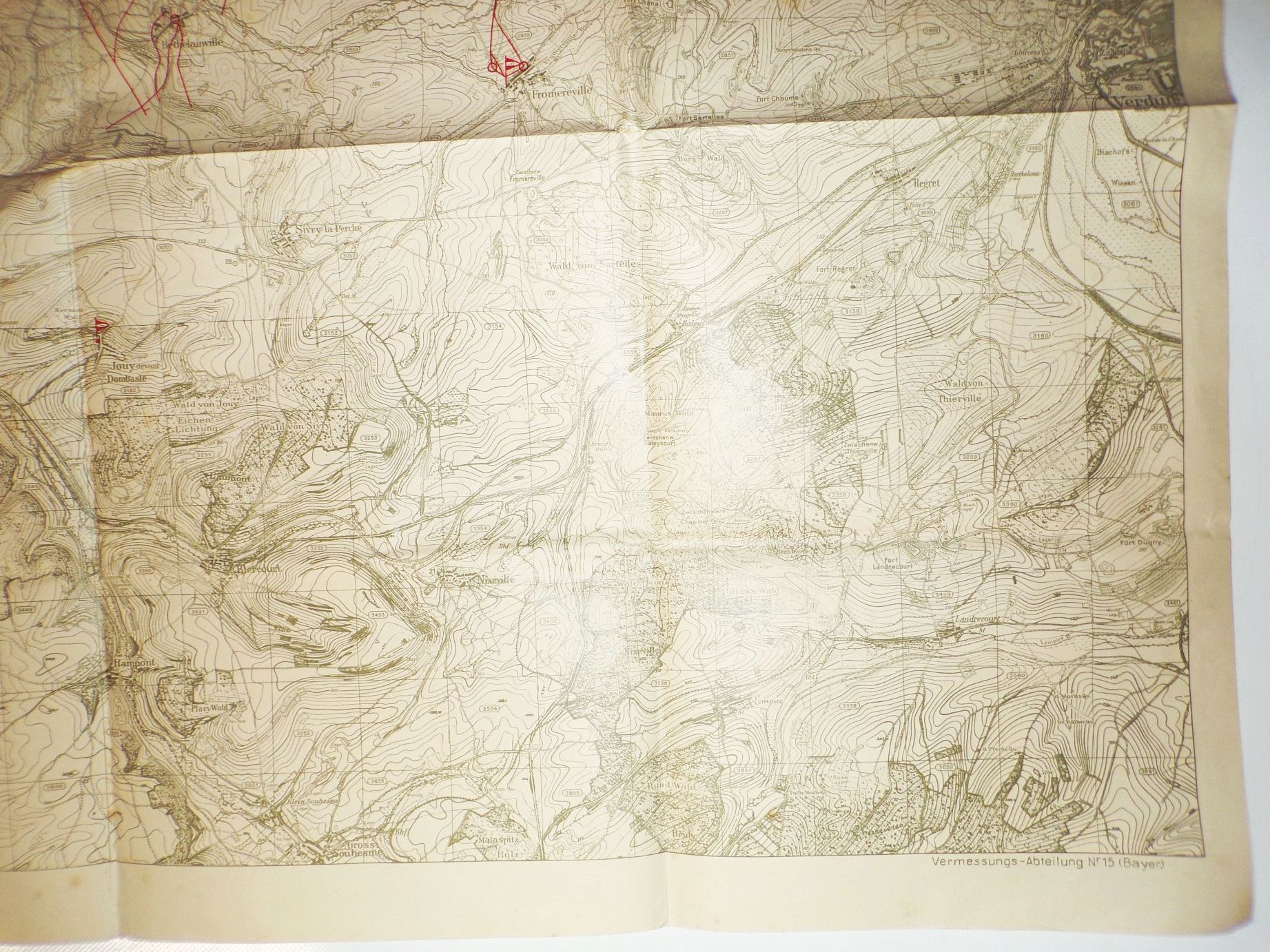 Landkarte feindliche Befehlsstellen Kabelgräben 1917 Neuvilly Esnes Blercourt Landkarte feindliche Befehlsstellen Kabelgräben 1917 Neuvilly Esnes Blercourt