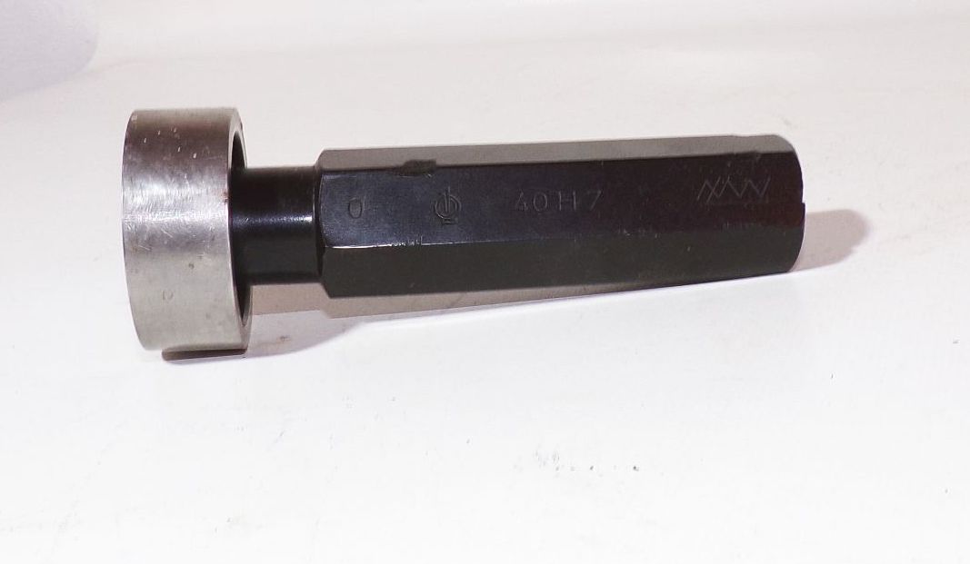 Grenzlehrdorn 40 H7 Gut und Ausschußseite Lehrdorn Meßmittel Holzetui