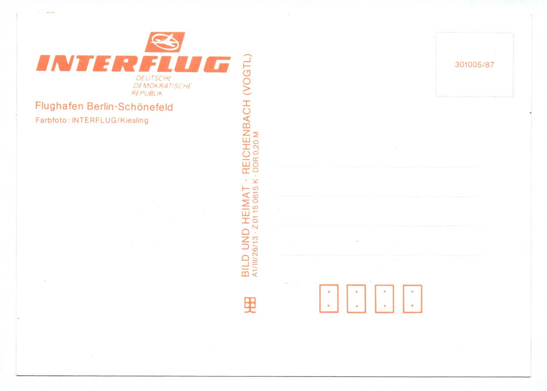 Foto Ak Flughafen Berlin Schönefeld Interflug DDR SEH Flugzeuge Foto Ak Flughafen Berlin Schönefeld Interflug DDR SEH Flugzeuge