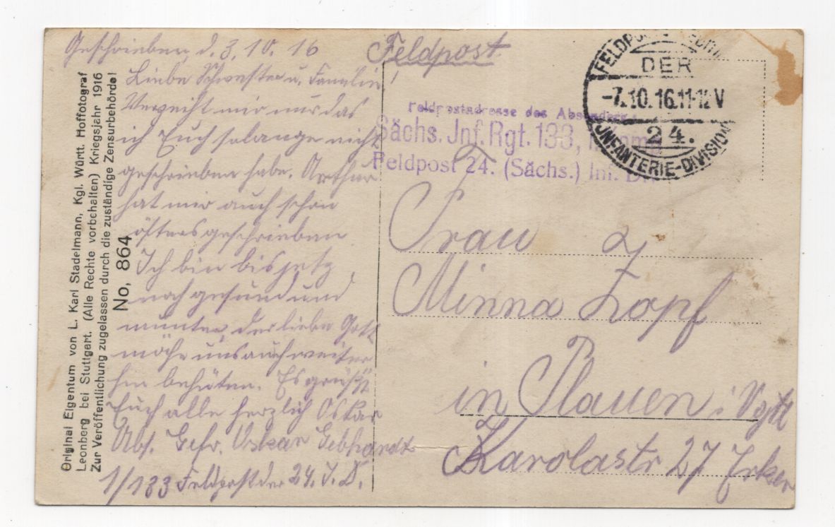 Foto Ak Trümmer Feldpost Sächsisches IR 133 Stempel 1916 Foto Ak Trümmer Feldpost Sächsisches IR 133 Stempel 1916