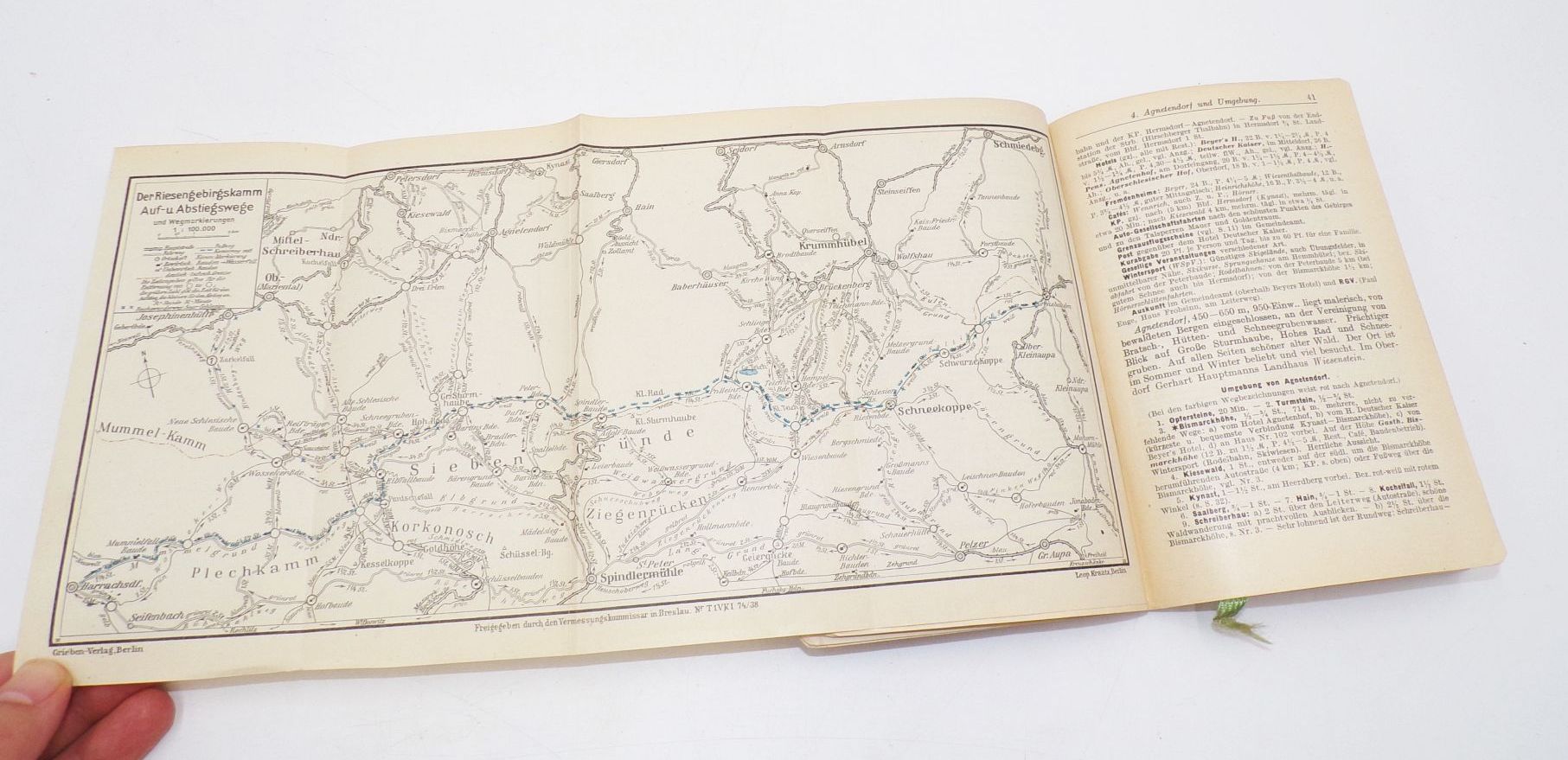 Grieben Reiseführer Riesengebirge kleine Ausgabe Band 81 Schlesien 1938 Grieben Reiseführer Riesengebirge kleine Ausgabe Band 81 Schlesien 1938