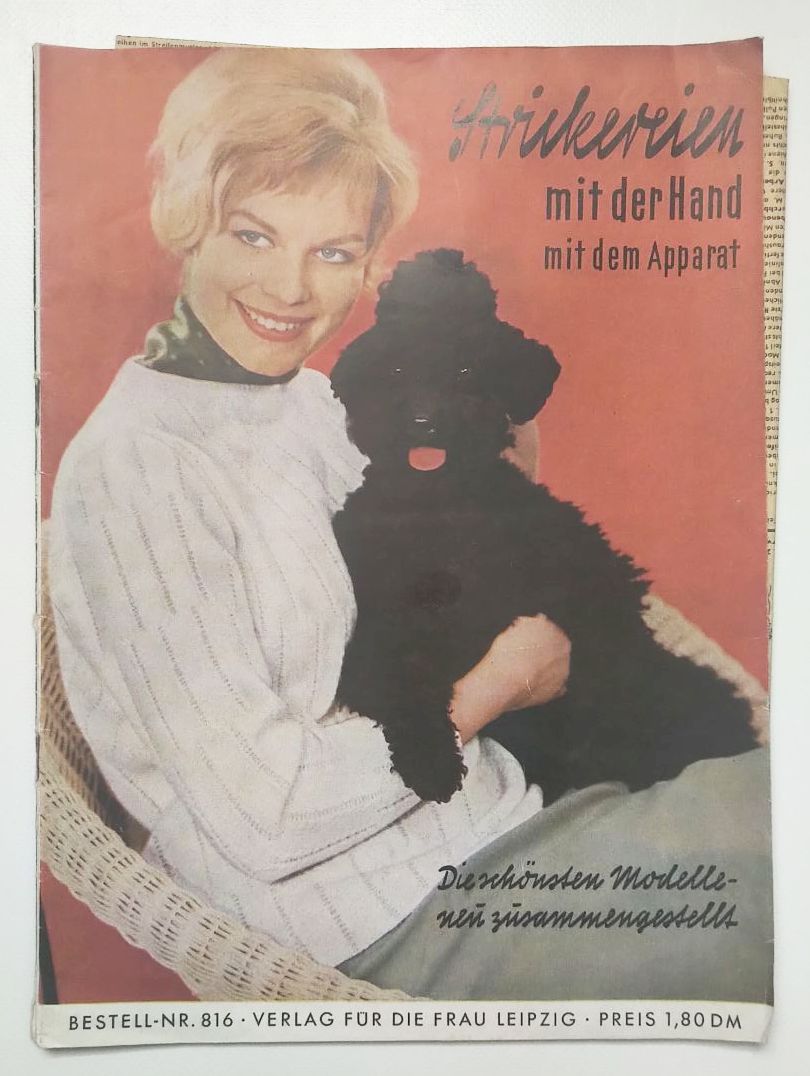 Zeitschrift Strickereien mit der Hand mit Schnittmusterbogen Nr 816