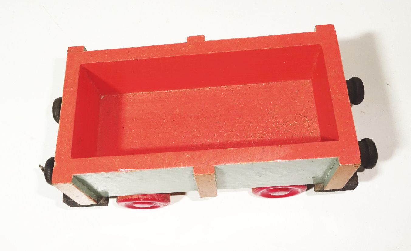 DDR Holzeisenbahn Dampflok Eisenbahn Holz Spielzeug Wagen Deko 